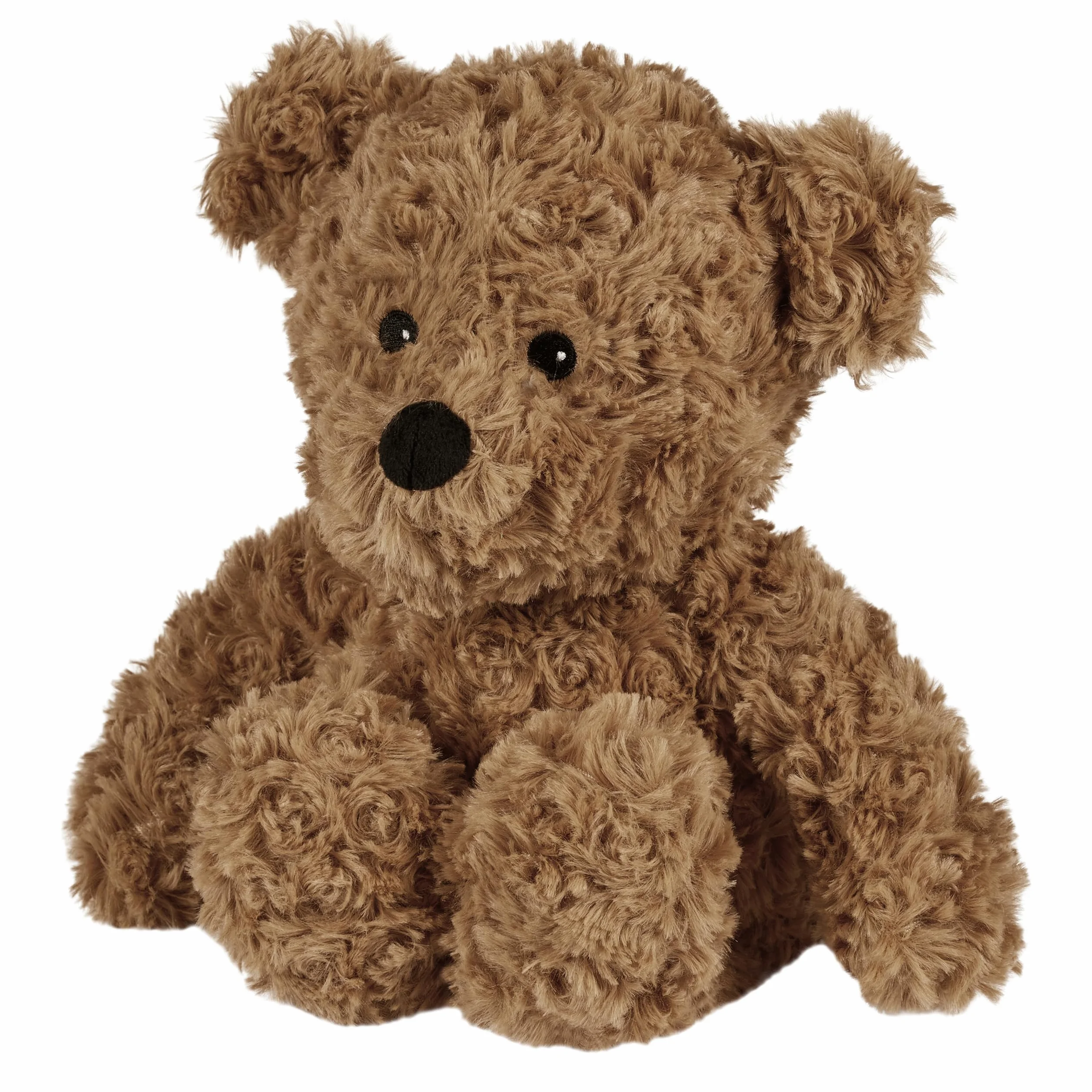 Warmies Peluche Orsetto Riccio Marrone Pesato Utilizzabile nel Microonde con Profumo di Lavanda Francese, Borsa di Grano Caldo o Freddo per un fresco relax e un caldo sollievo