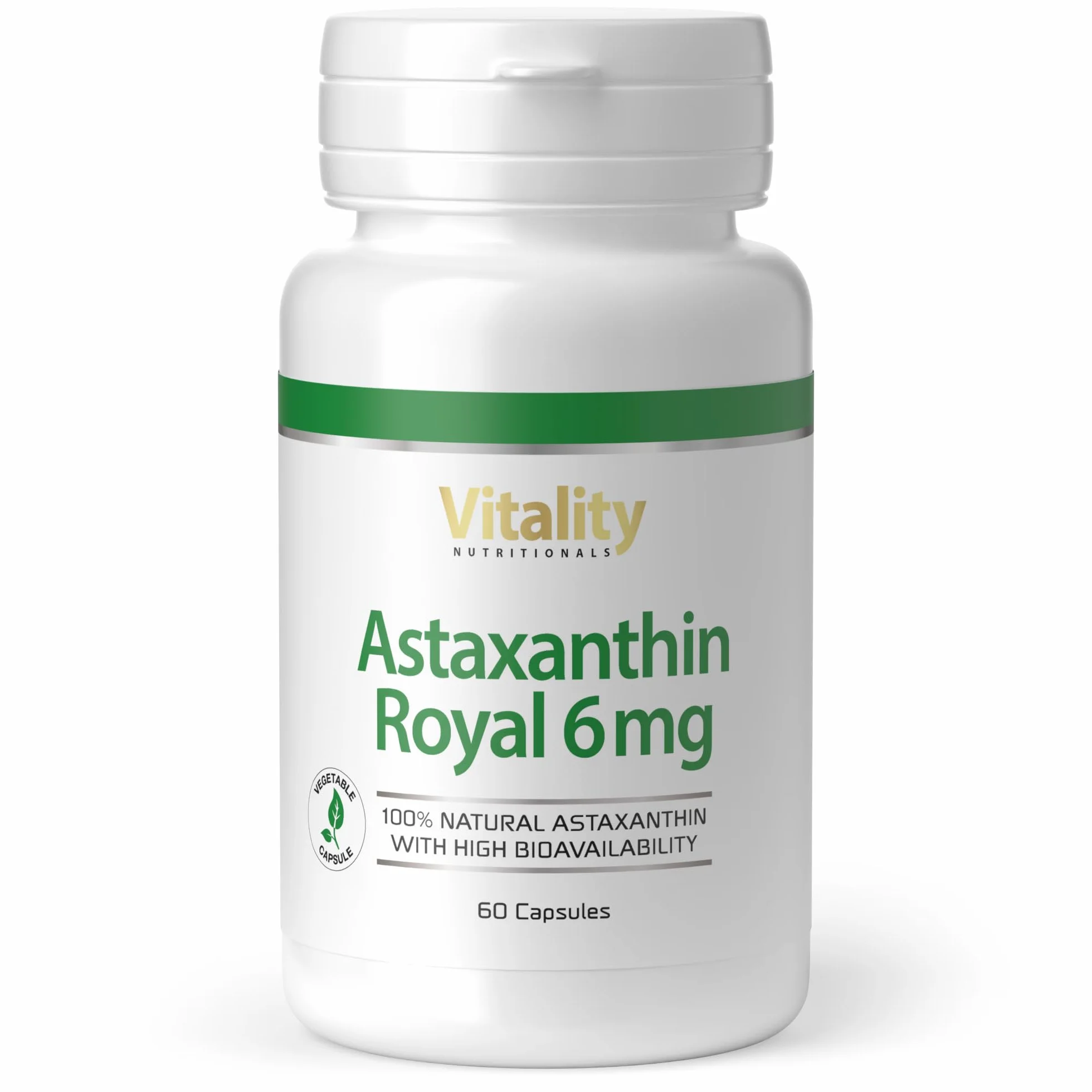 Astaxanthina Naturale 6 mg, Complesso Antiossidante con Betacarotene, Polvere di Astaxantina dalle Alghe