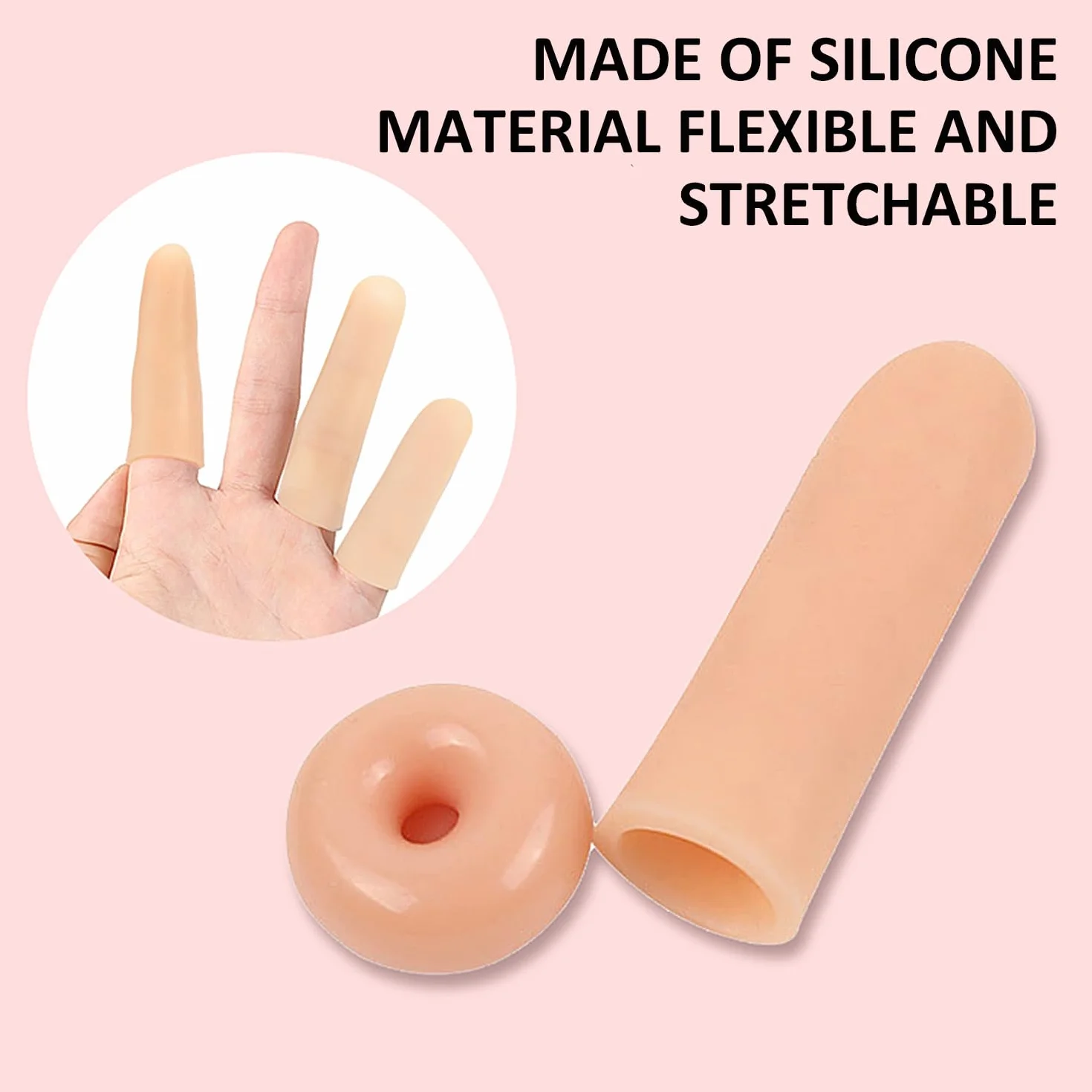 SLEEKEE 20 protezioni per dita in silicone, protezione anti-umidità antiscivolo e resistente all'usura, protezione per le dita, adatto per lacerazioni delle dita