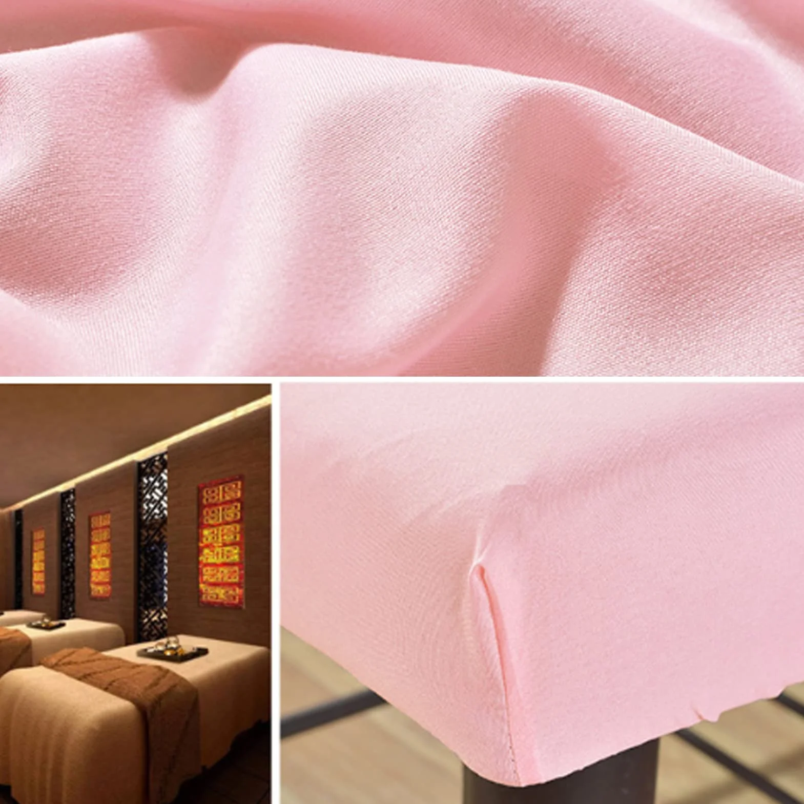 Lenzuolo per Lettino da Massaggio Copertura Rosa 2 Pezzi