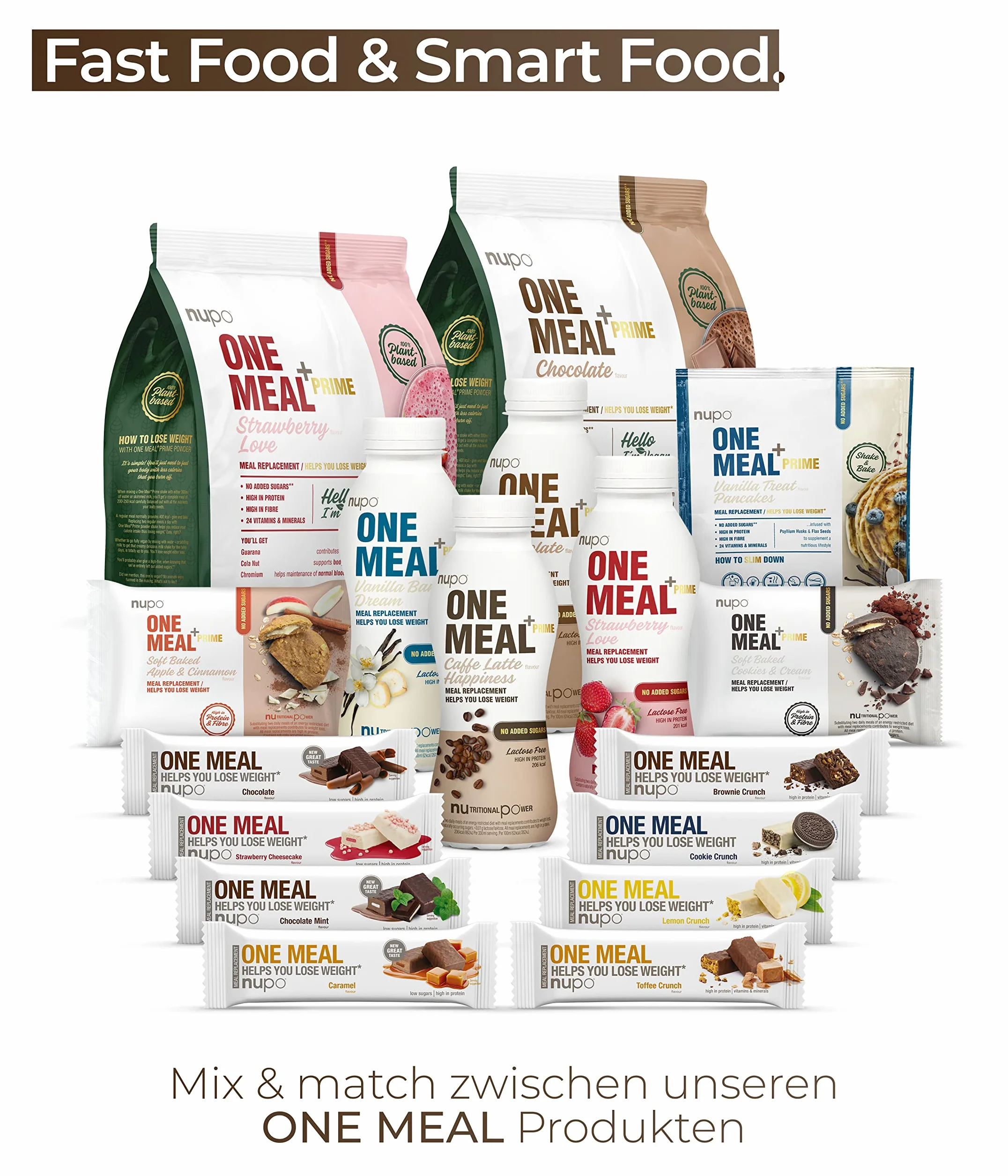 NUPO One Meal Bar Cioccolato barrette sostitutive del pasto 24 x 60g alto contenuto di proteine vitamine minerali