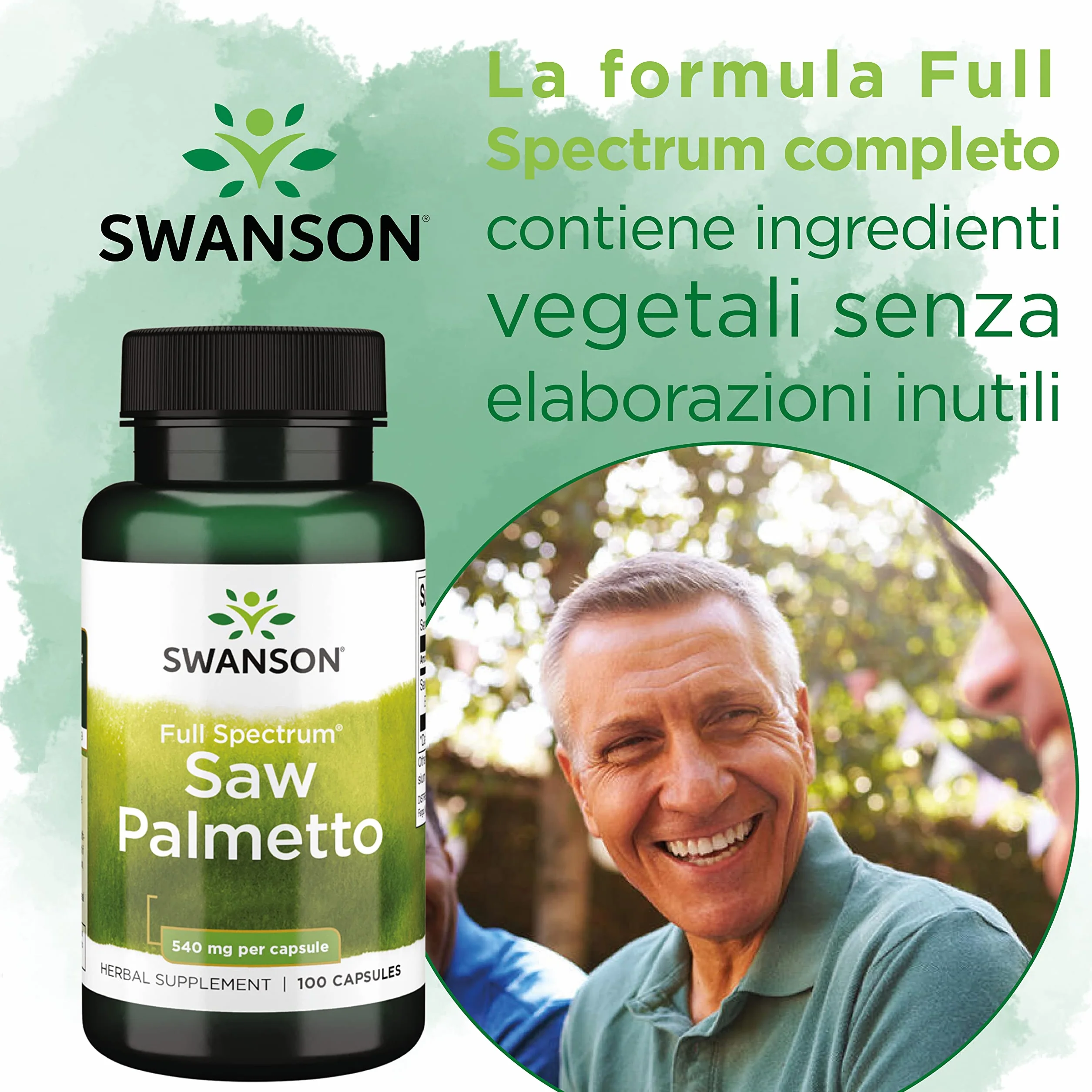 Swanson Saw Palmetto 540mg 100 Capsule Alto Dosaggio