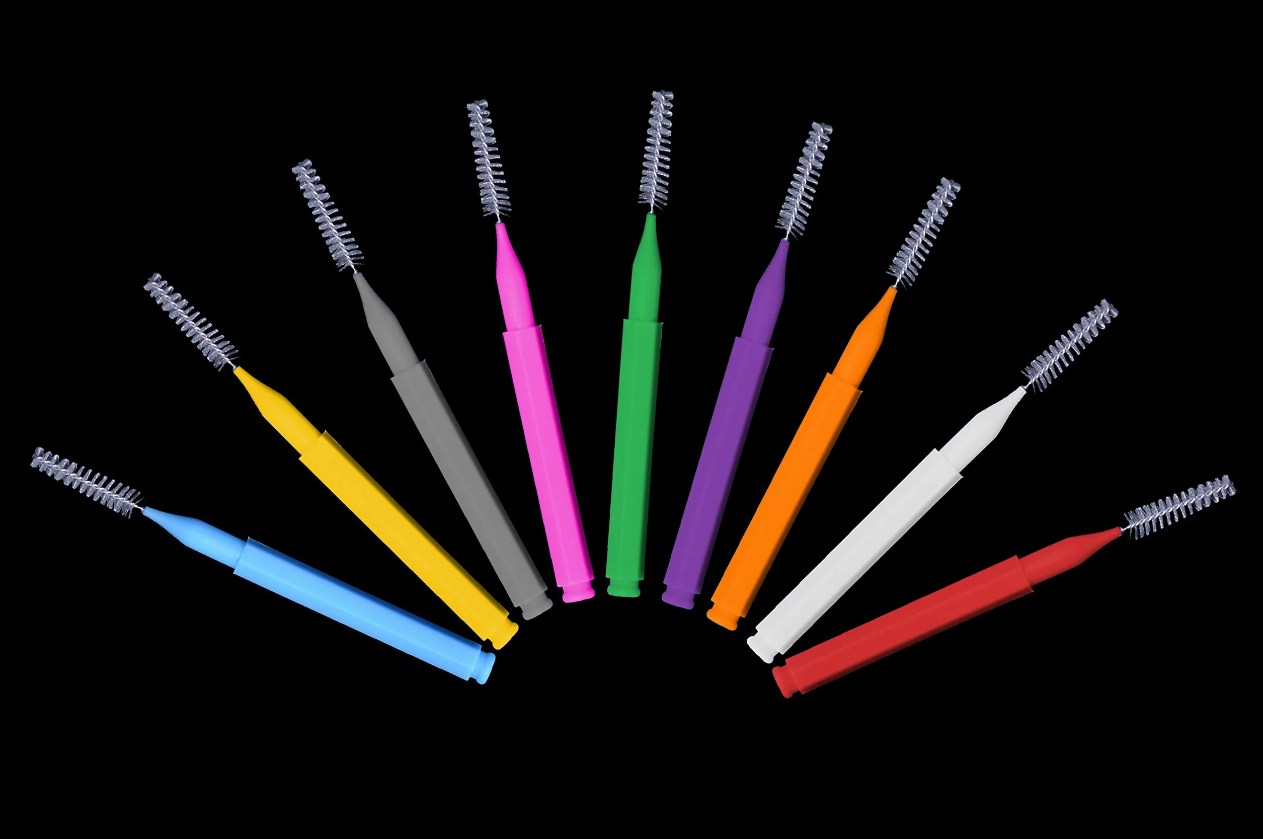 100 Pezzi Scovolini Interdentali con Coperchio Colore Misto