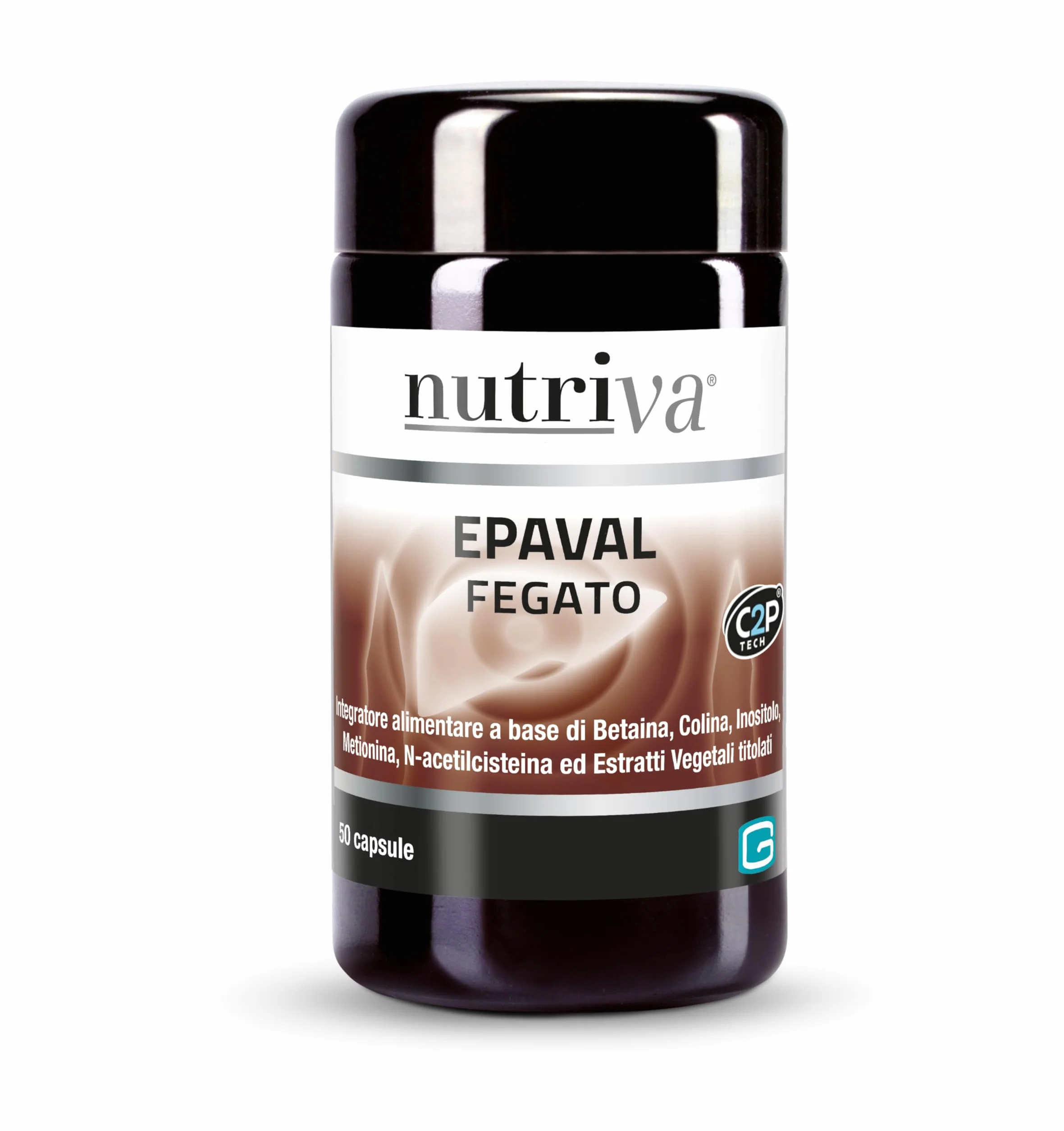NUTRIVA Epaval Integratore Alimentare Betaina Colina Inositolo Metionina N-acetilcisteina 50 Capsule