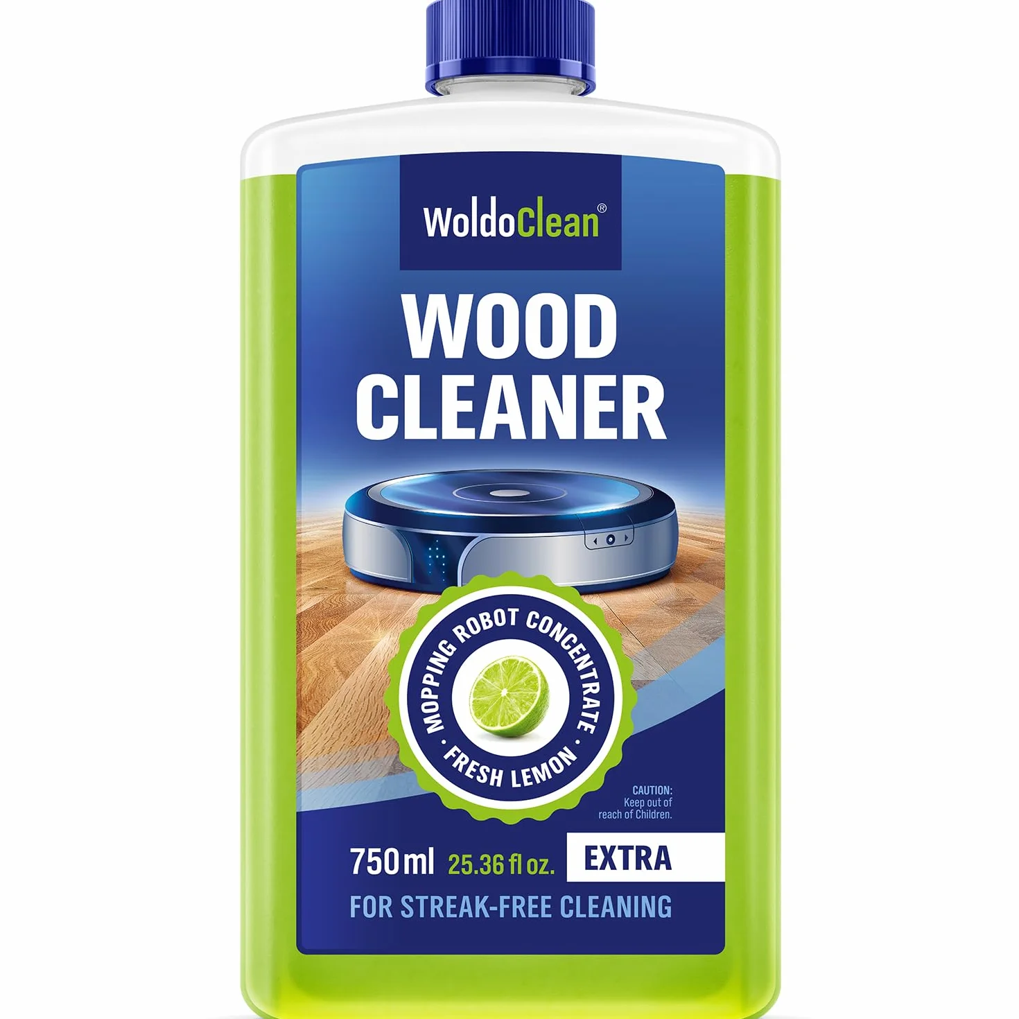 WoldoClean Detergente per Robot Lavapavimenti 750ml - Pulitore Concentrato Agrumi per Parquet e Laminato