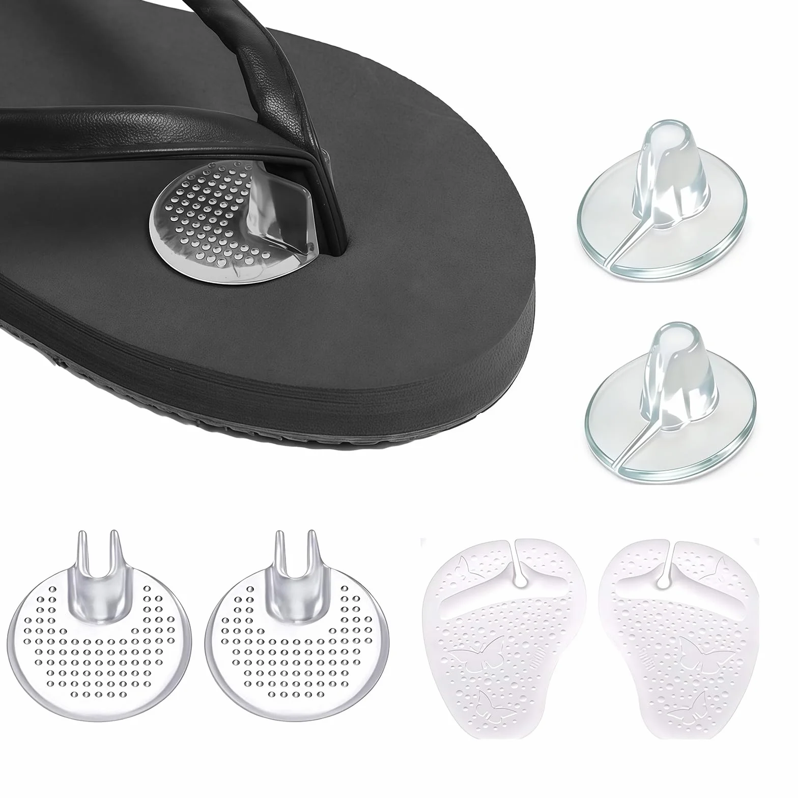 Separatori per Dita in Silicone Trasparenti, Protezioni per Dita dei Piedi per Sandali, Cuscinetti in Gel Antiscivolo