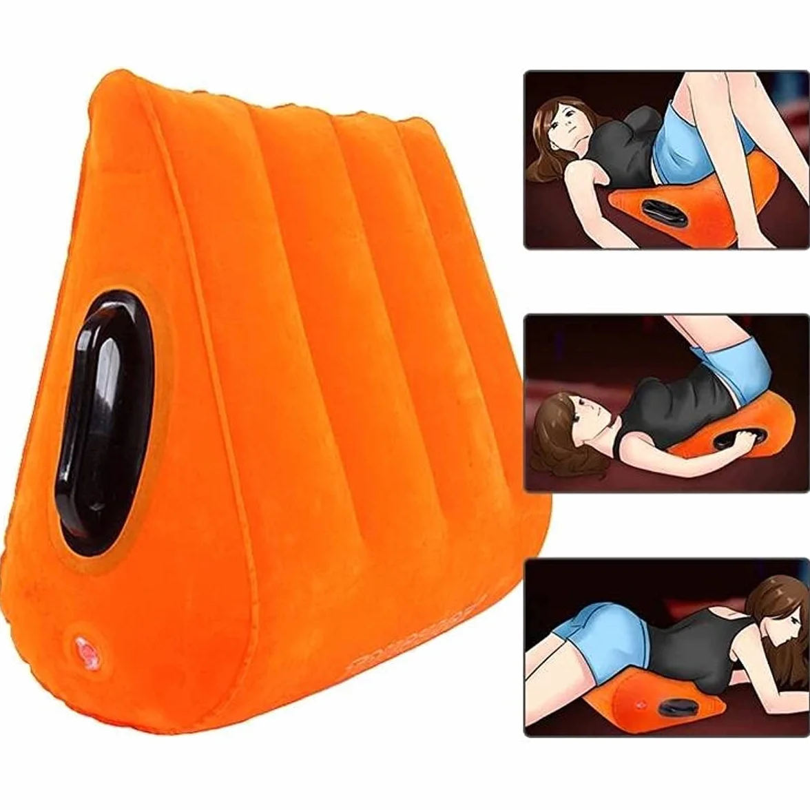 Cuscino Gonfiabile Arancione per Dormire e Campeggio
