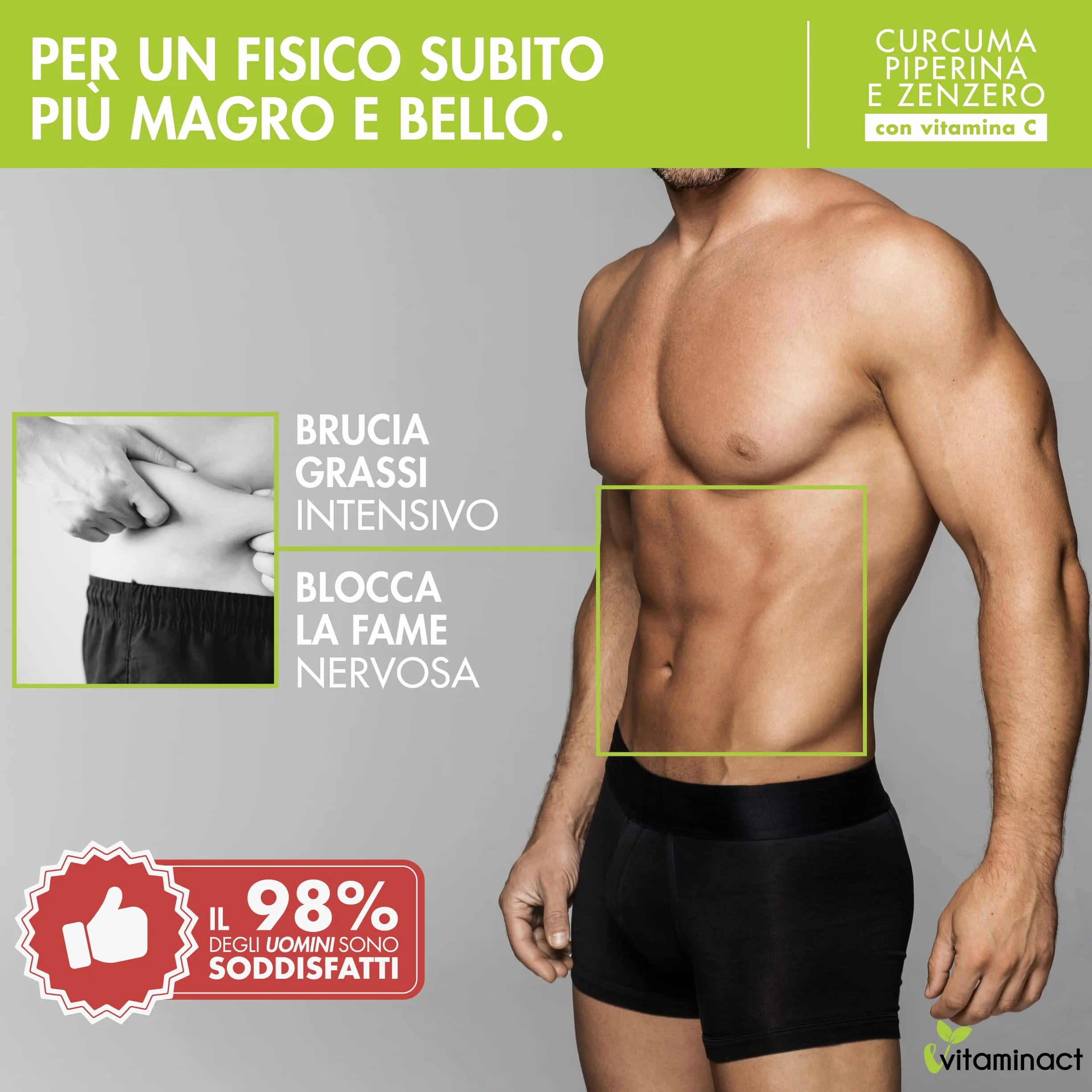 Curcuma Piperina Plus Zenzero Vitamina C 130 cpr Altissimo Dosaggio Naturale Estratto Curcuma 1280mg Curcumina 200mg Piperina 10mg Brucia Grassi Antinfiammatorio