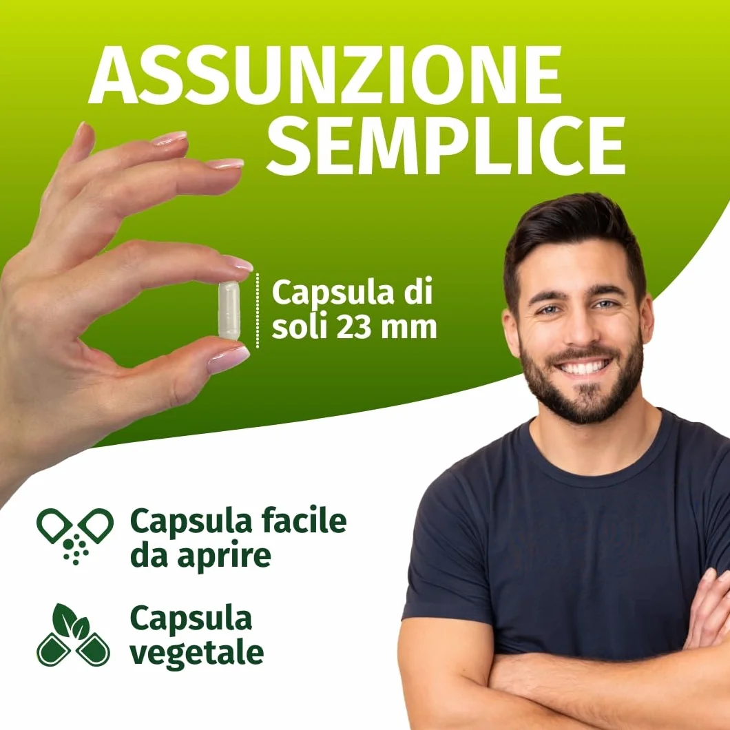 Green Naturals® L-Glutammina – Alto dosaggio 3.000 mg per dose giornaliera – Aminoacido puro in forma libera da fermentazione naturale – 100% vegana & senza additivi – 240 capsule (60 giorni)