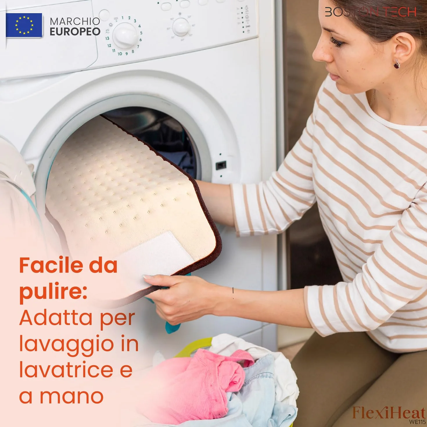 Termoforo Elettrico FlexiHeat | Microfibra Morbida 30x60cm | Riscaldamento Rapido | Sollievo dal Dolore | 3 Livelli di Temperatura + Spegnimento Automatico | Display Illuminato | Lavabile in Lavatrice