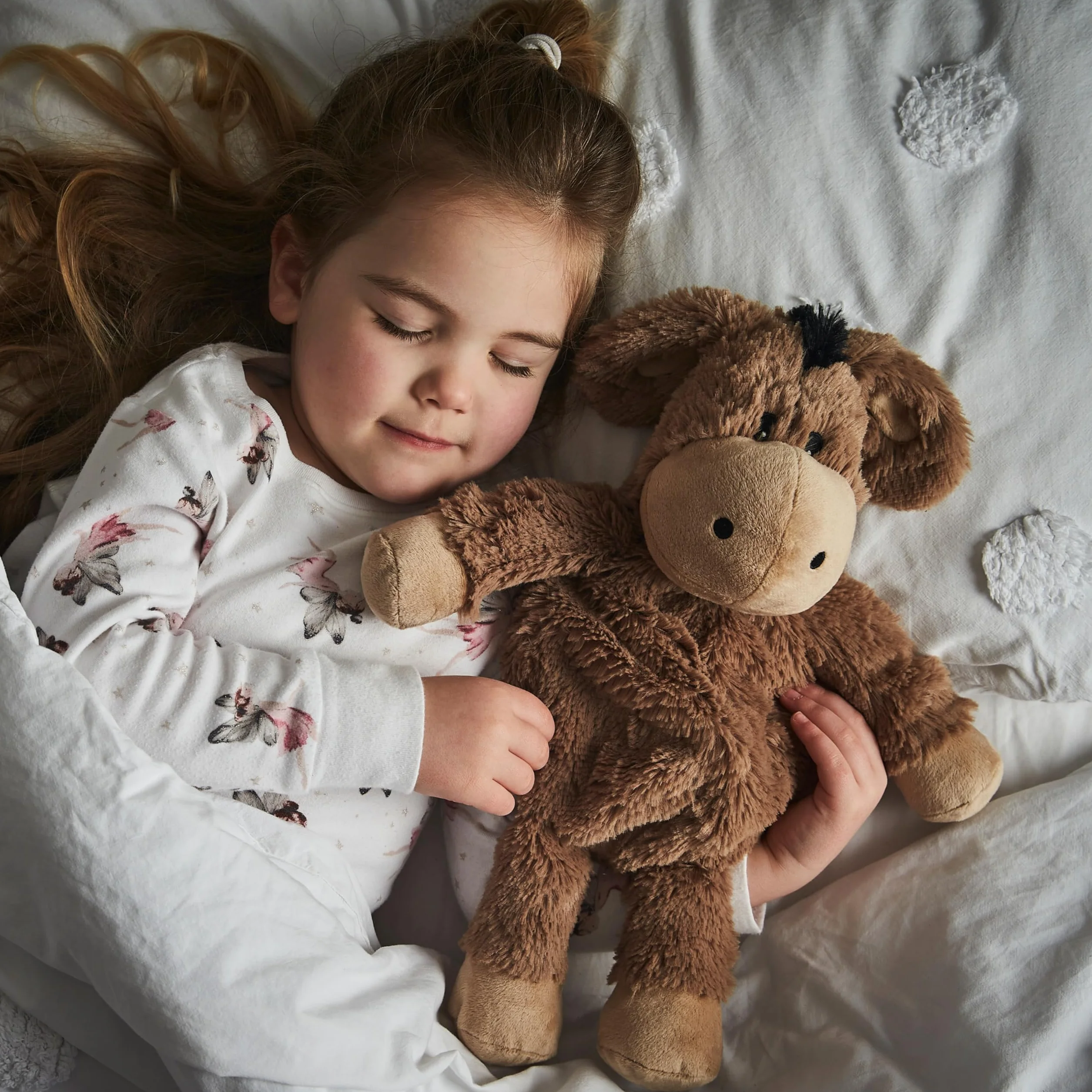 Warmies Peluche Asinello Borsa di Grano Riscaldabile al Microonde, Orsetto Coccoloso Riscaldabile Leggermente Profumato con Lavanda Francese, Rilassamento e Sollievo Caldo
