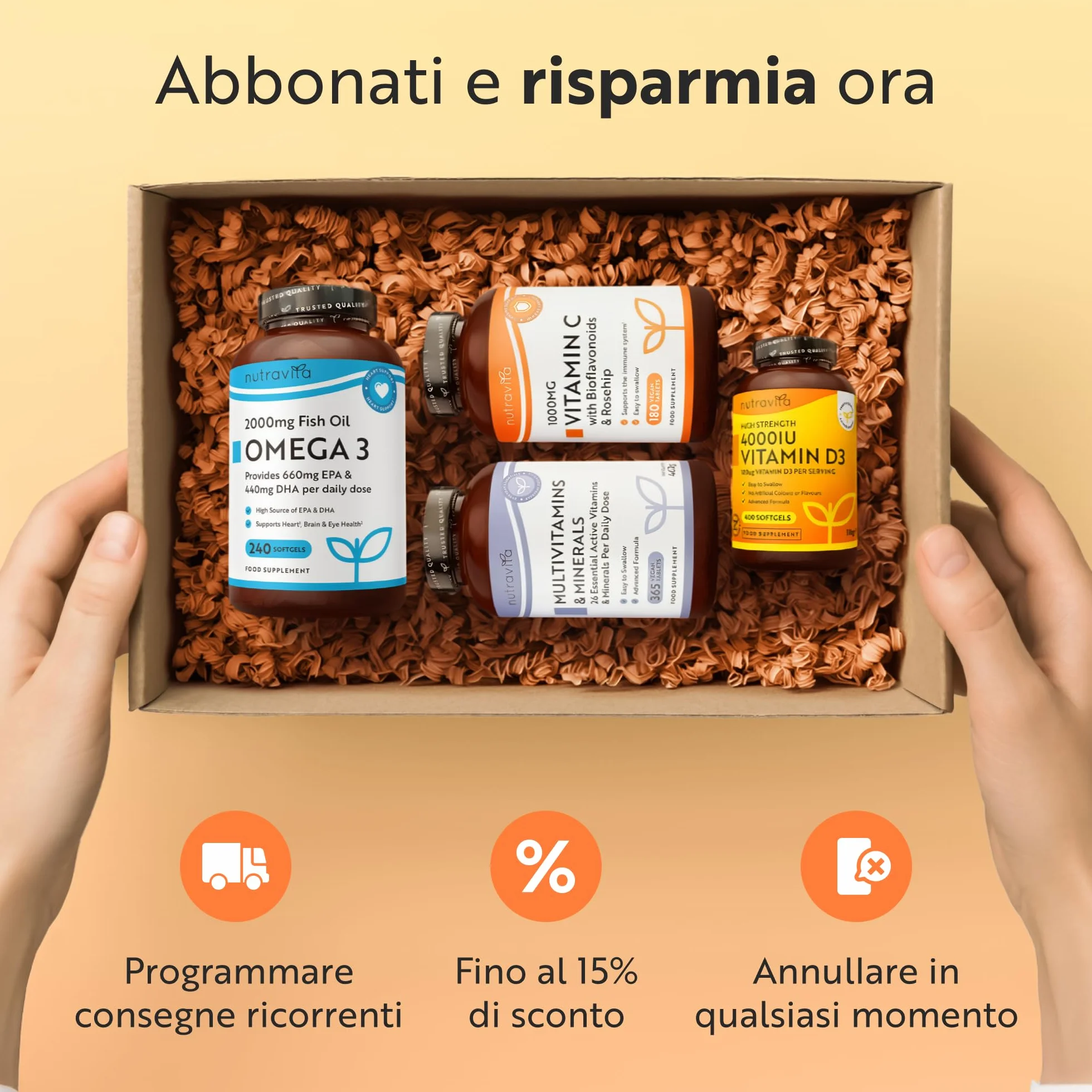 Nutravita Vitamina C 1000mg 180 Compresse con Rosa Canina e Flavonoidi - Acido Ascorbico Vegan