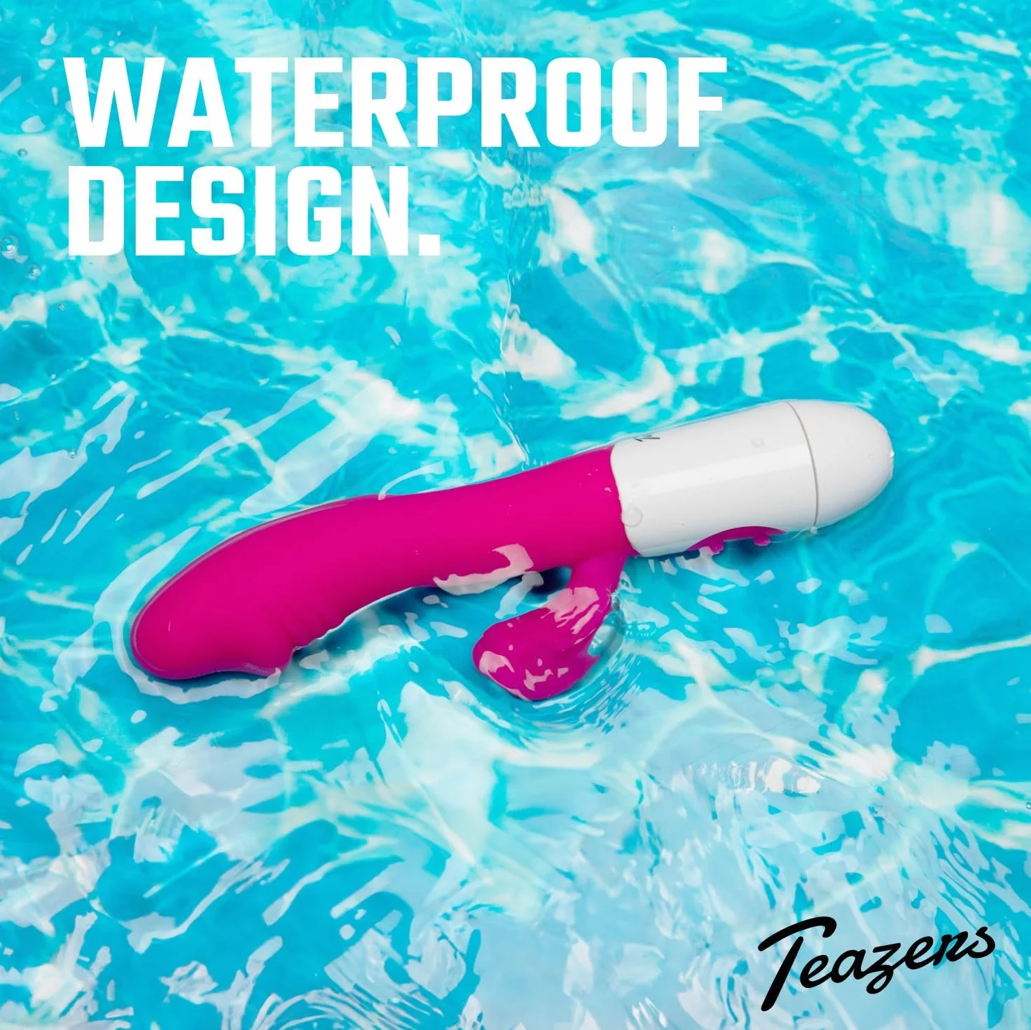 Teazers Realistico Vibratore Rabbit – Vibratore del Punto G e del Clitoride – Vibratore Tarzan per Donna con 10 Impostazioni di Vibrazione – Giocattolo della Donna del Coniglio - Rosa