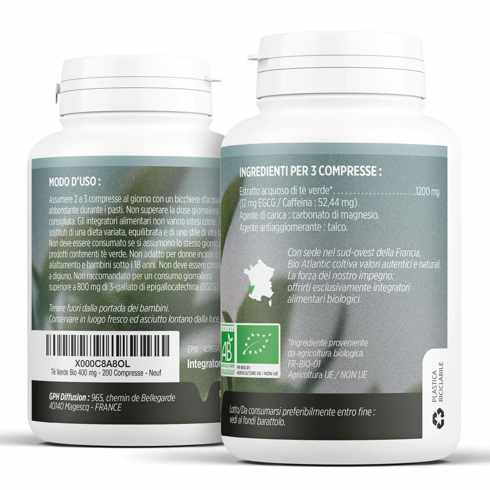 Tè Verde Bio - 400 mg - 200 Compresse