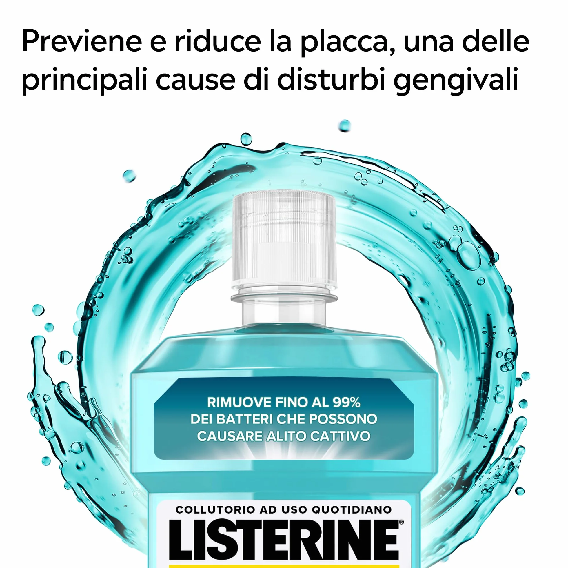 LISTERINE Cool Mint Collutorio Antibatterico Menta 500 ml