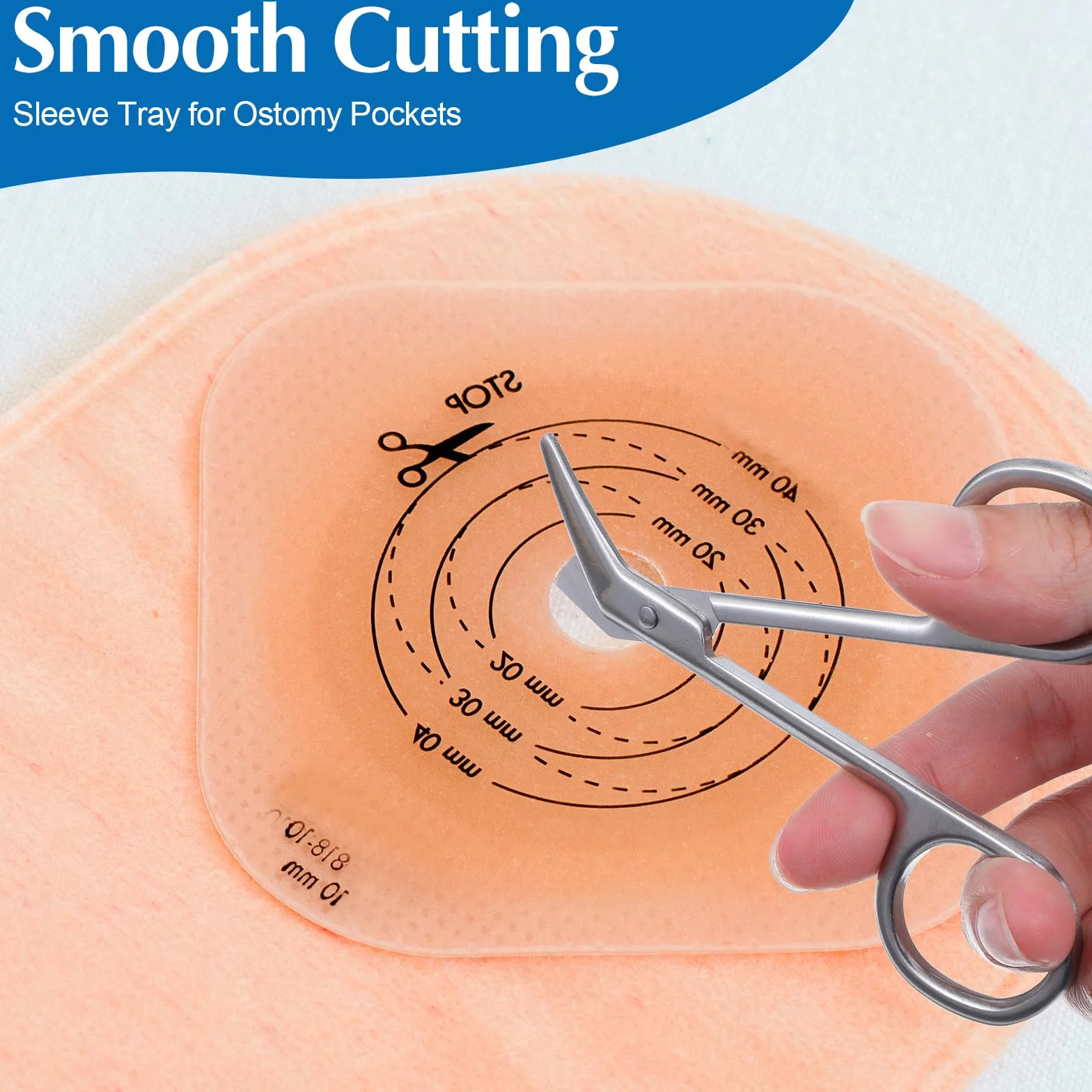 Forbici per stomia in acciaio inox curve 11,1 x 5,1 cm argento