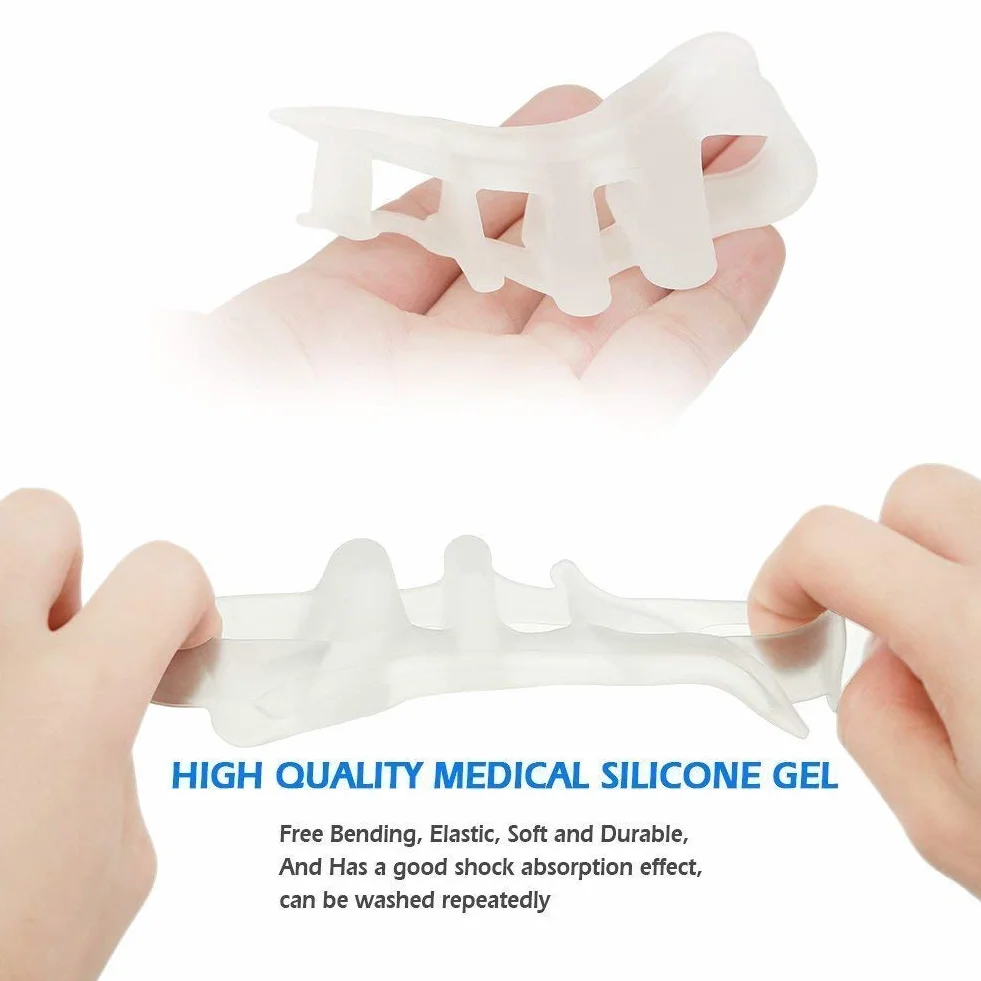 Tutore Alluce Valgo Correttore Separatore Dita Piede Silicone Raddrizza Dita Martello
