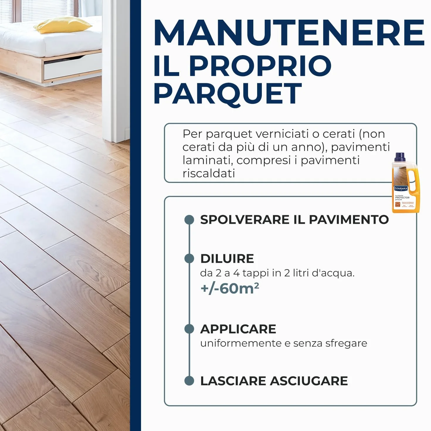 STARWAX Lucidante protector parquet e laminati 1L fino a 750m²