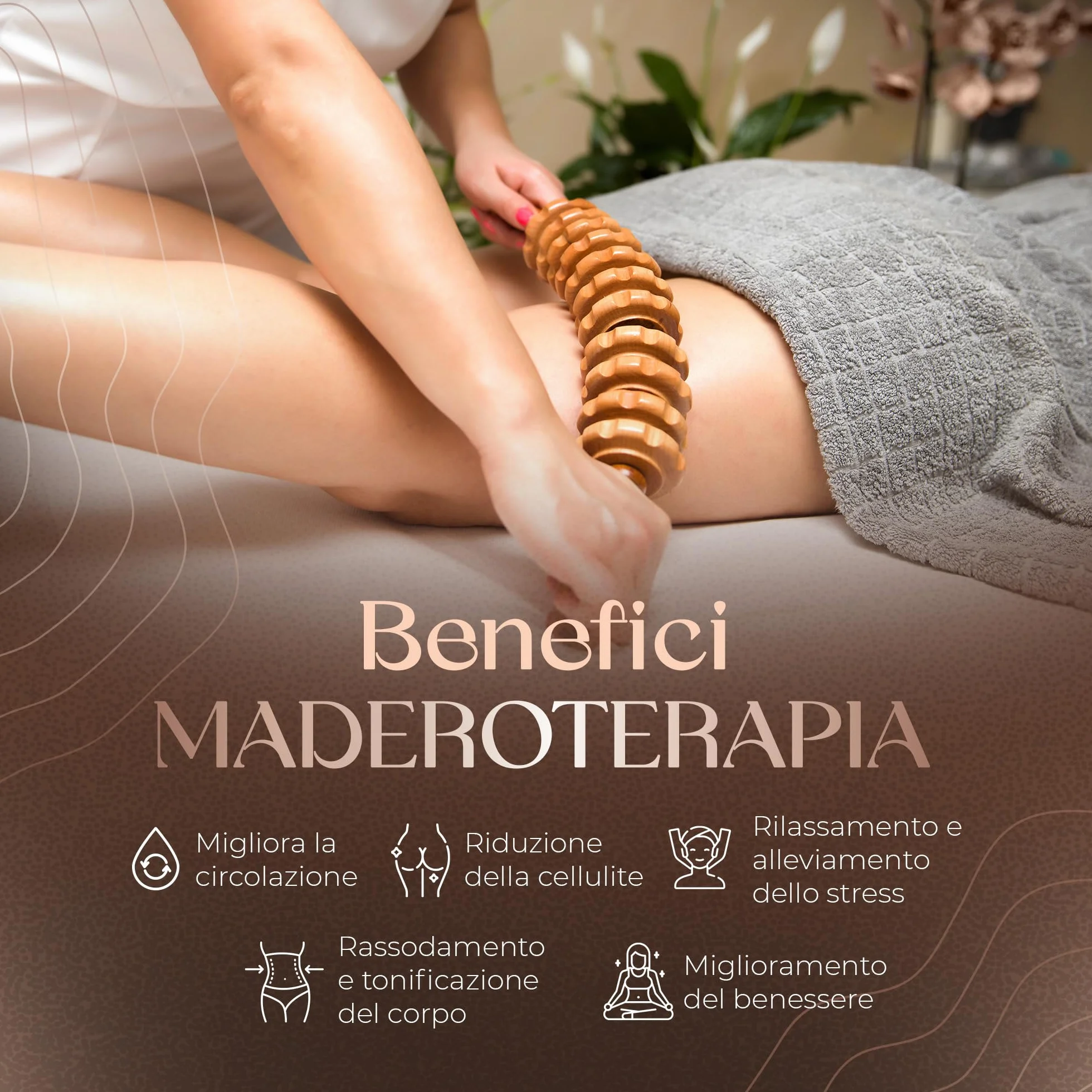 Ezero Maderoterapia Kit Legno 6 pezzi con Borsa e Manuale - Maderoterapia Rullo con Guasha Massaggio Corpo e Rullo Massaggio Cellulite con Accessori - Massaggiatore Anticellulite