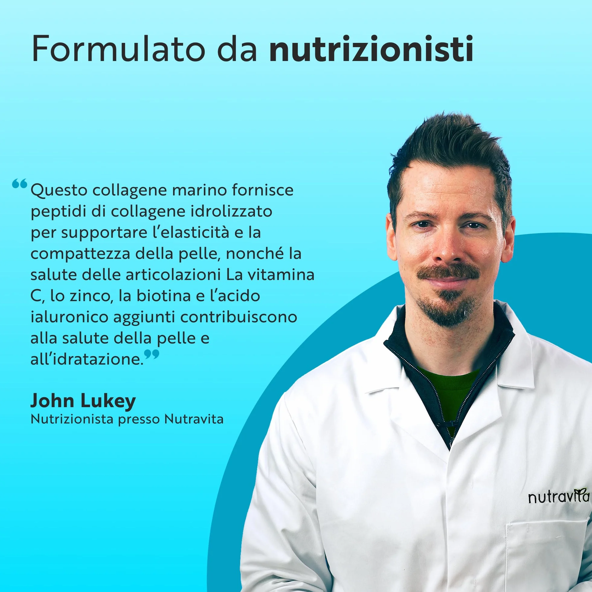 Nutravita Collagene Marino con Acido Ialuronico 1400mg - 120 Compresse - Integratore per Capelli, Pelle e Articolazioni