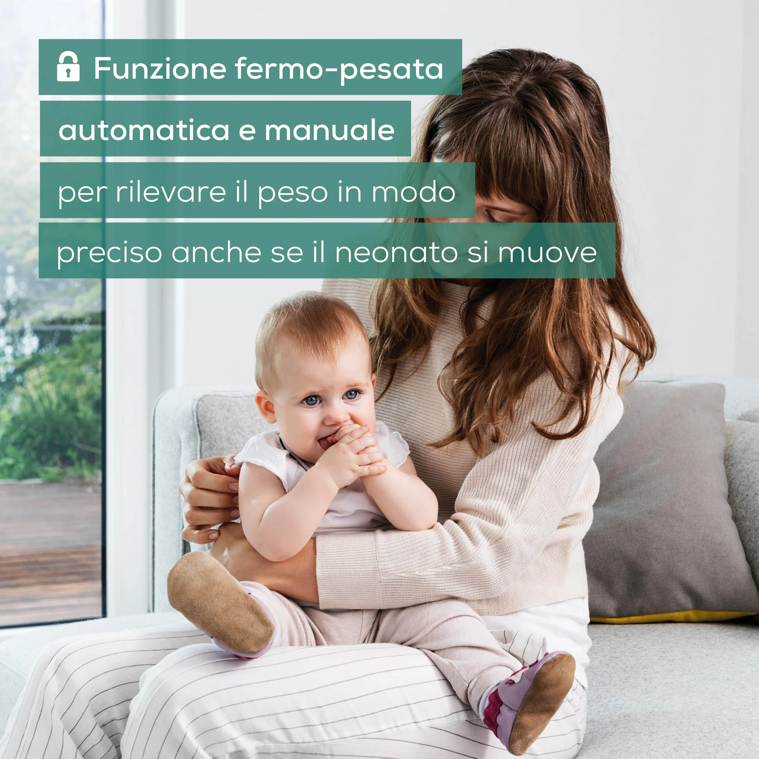 Beurer BY 90 Bilancia Pesaneonati Digitale Bluetooth BabyCare, Portata 20 kg, Metro Integrato, Tara, Fermo-Pesata, Display LCD, 10 Memorie