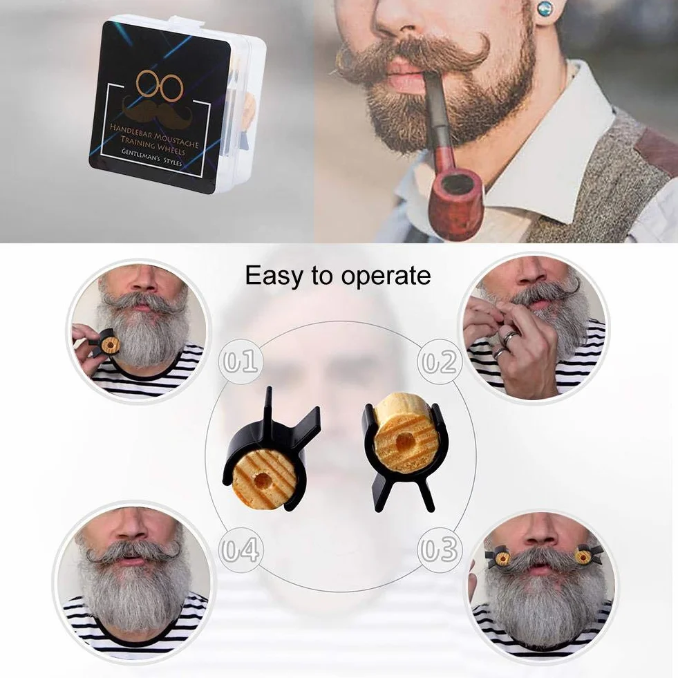 Rullo baffi, perfetto per lo styling della barba, strumento per lo styling della barba, bigodini per uomini, accessorio indispensabile per la cura della barba, baffi, per papà, ragazzi, marito, amici