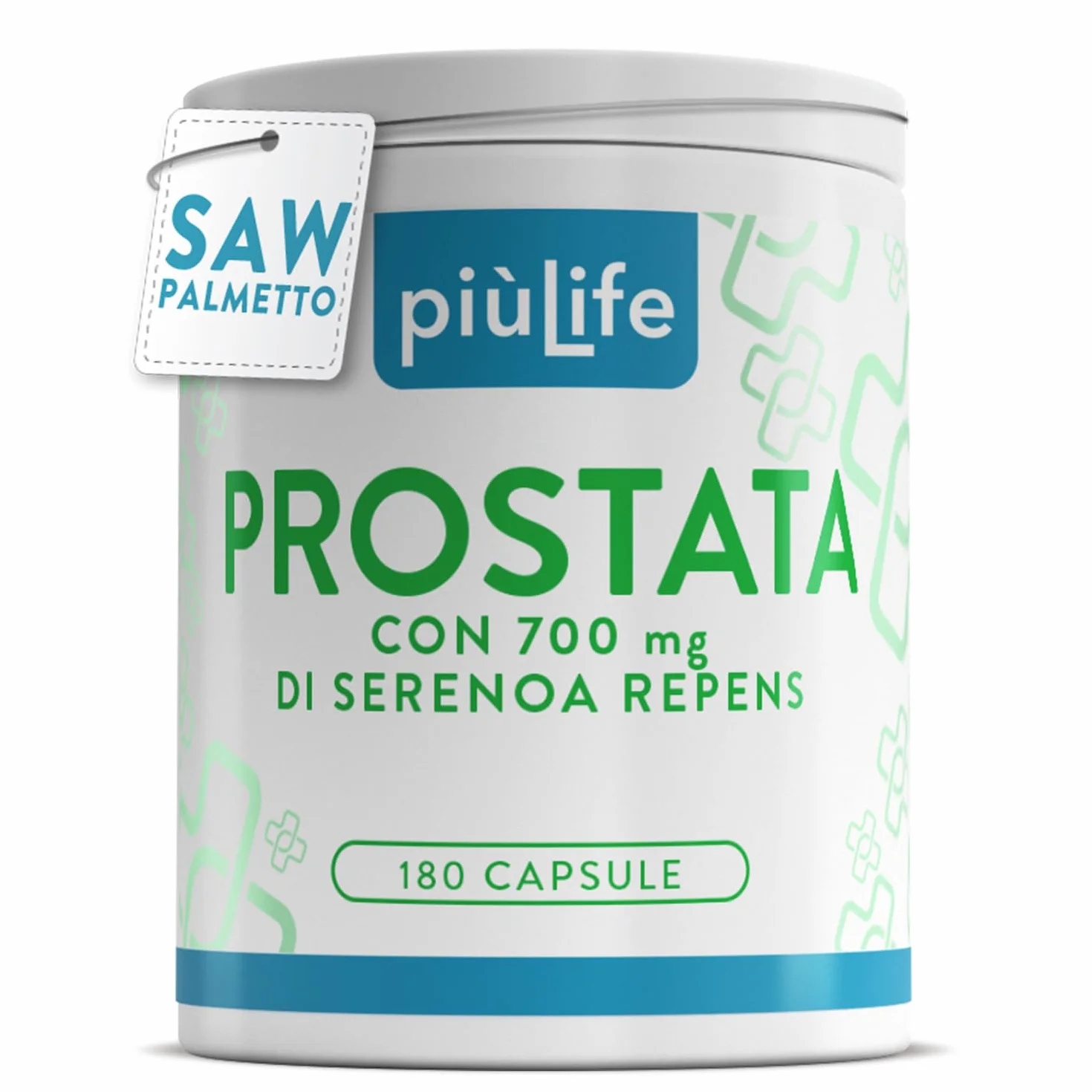 PiùLife Serenoa Repens 700mg Integratore Prostata Saw Palmetto Pygeum Africanum Zucca Ortica 180 Capsule