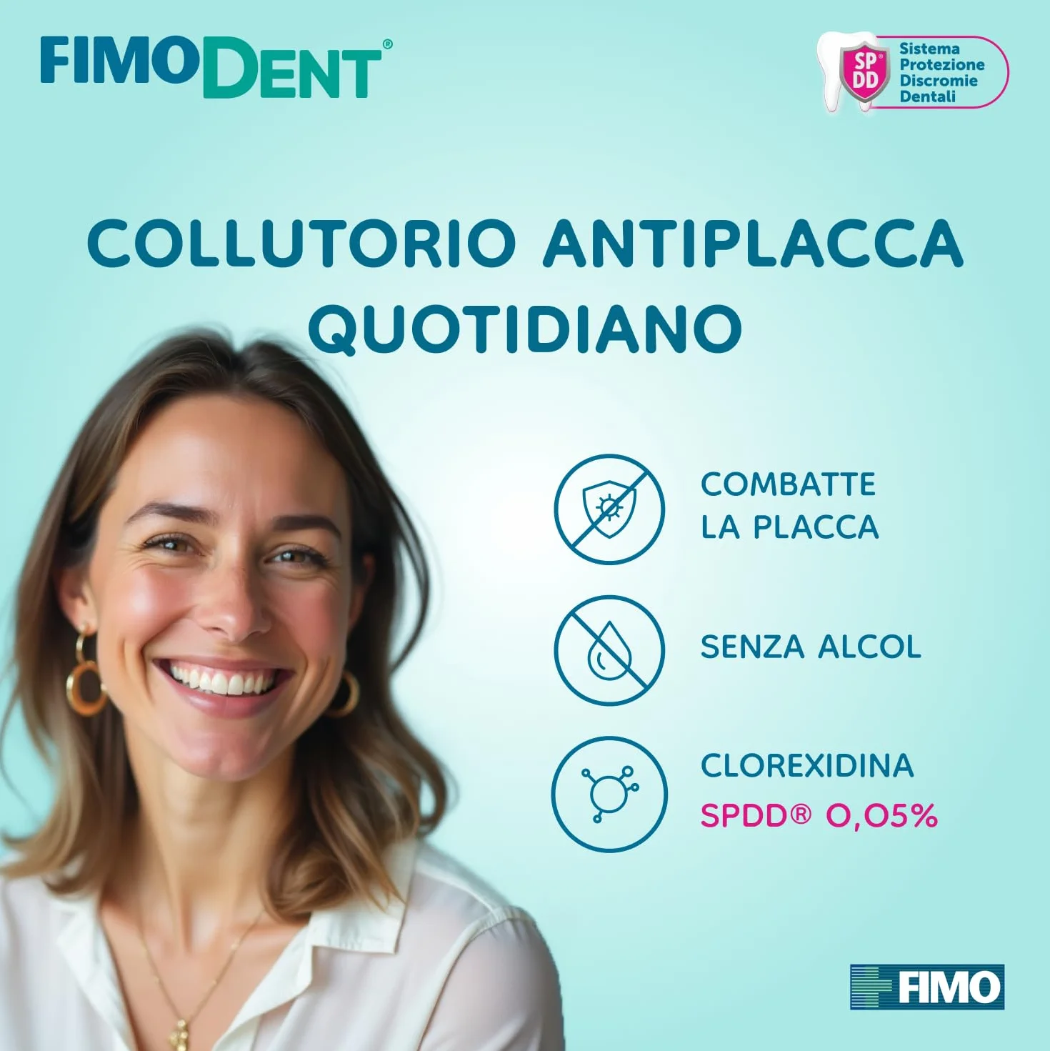 Fimodent Collutorio Antiplacca Quotidiano Clorexidina 0,05% Fluoro 1000mL