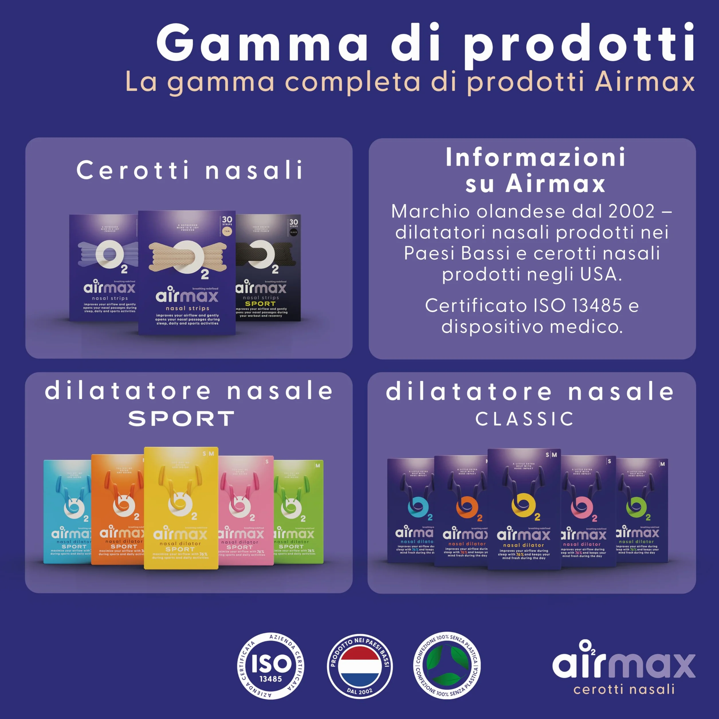 Cerotti nasali Air Max extra resistenti 30 pezzi anti russamento aumenta flusso d'aria
