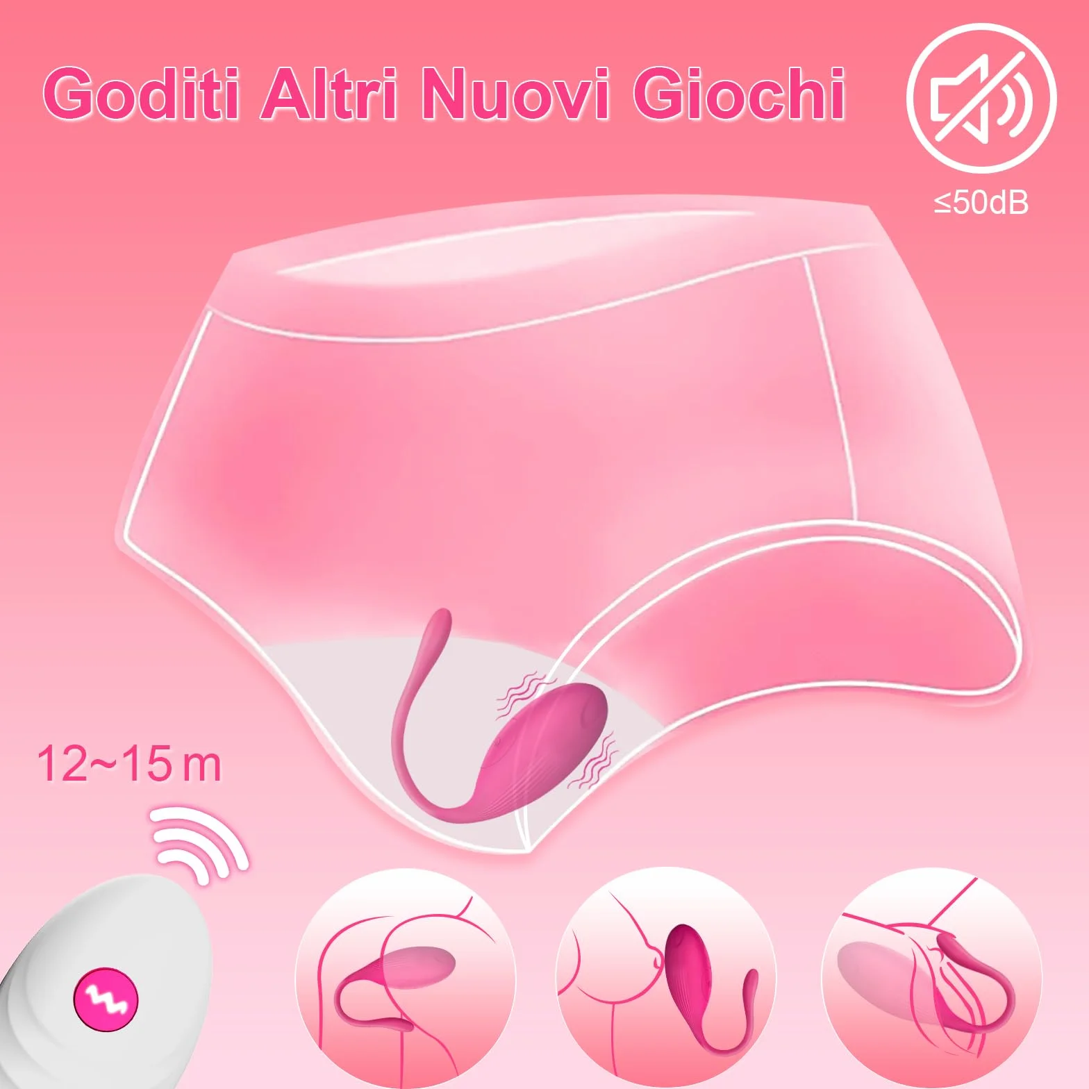 Ovetto Vibrante Donna Telecomando Vibratoreper Donna Vibratore Sexytoysys Coppia Con App 9 Modalità Vibratoreper Donna Professionale Wireless Vibratori Donne Sex Toys (Rosa)