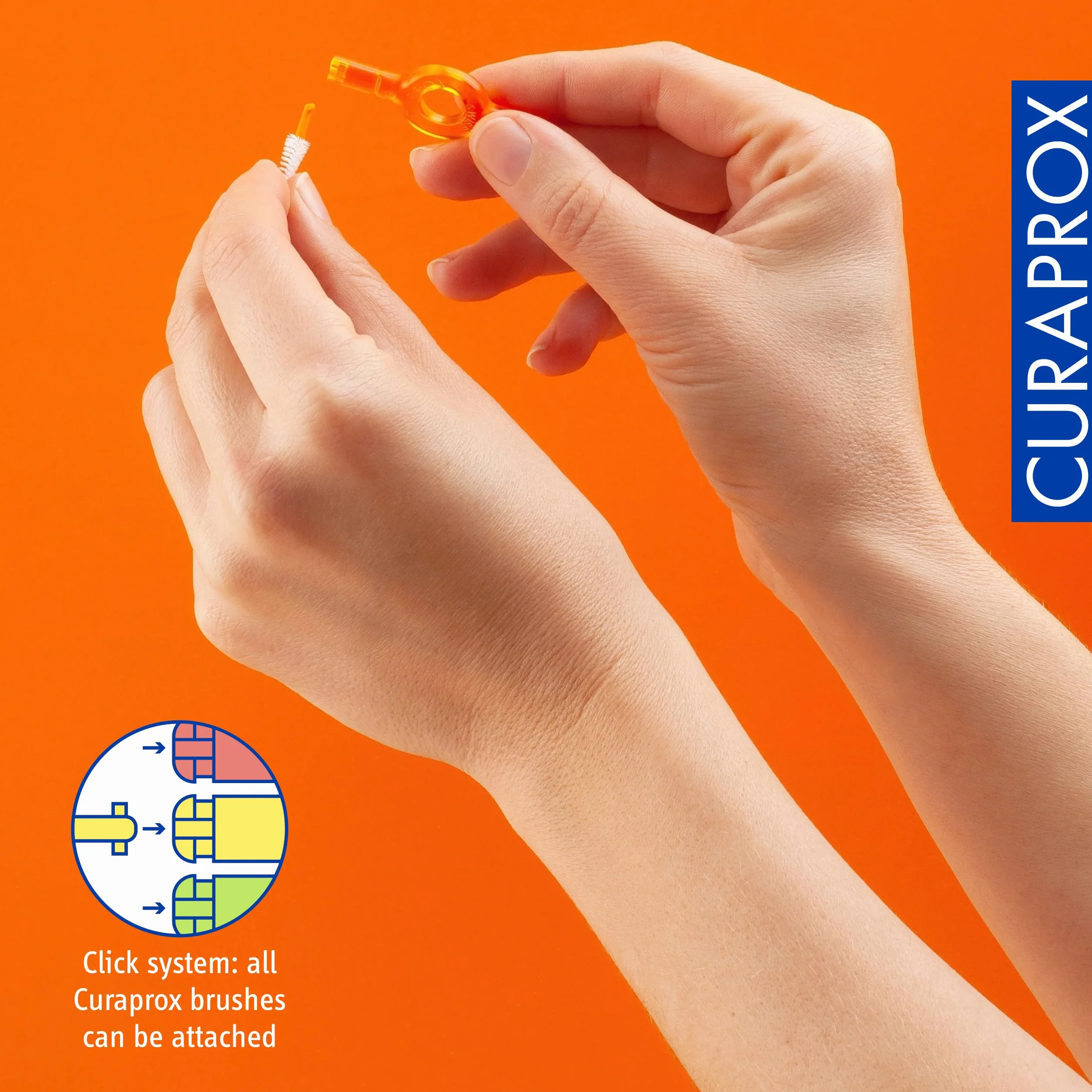 Curaprox Spazzolino interdentale Refill Ortho-Size 14 4-Pack Arancione