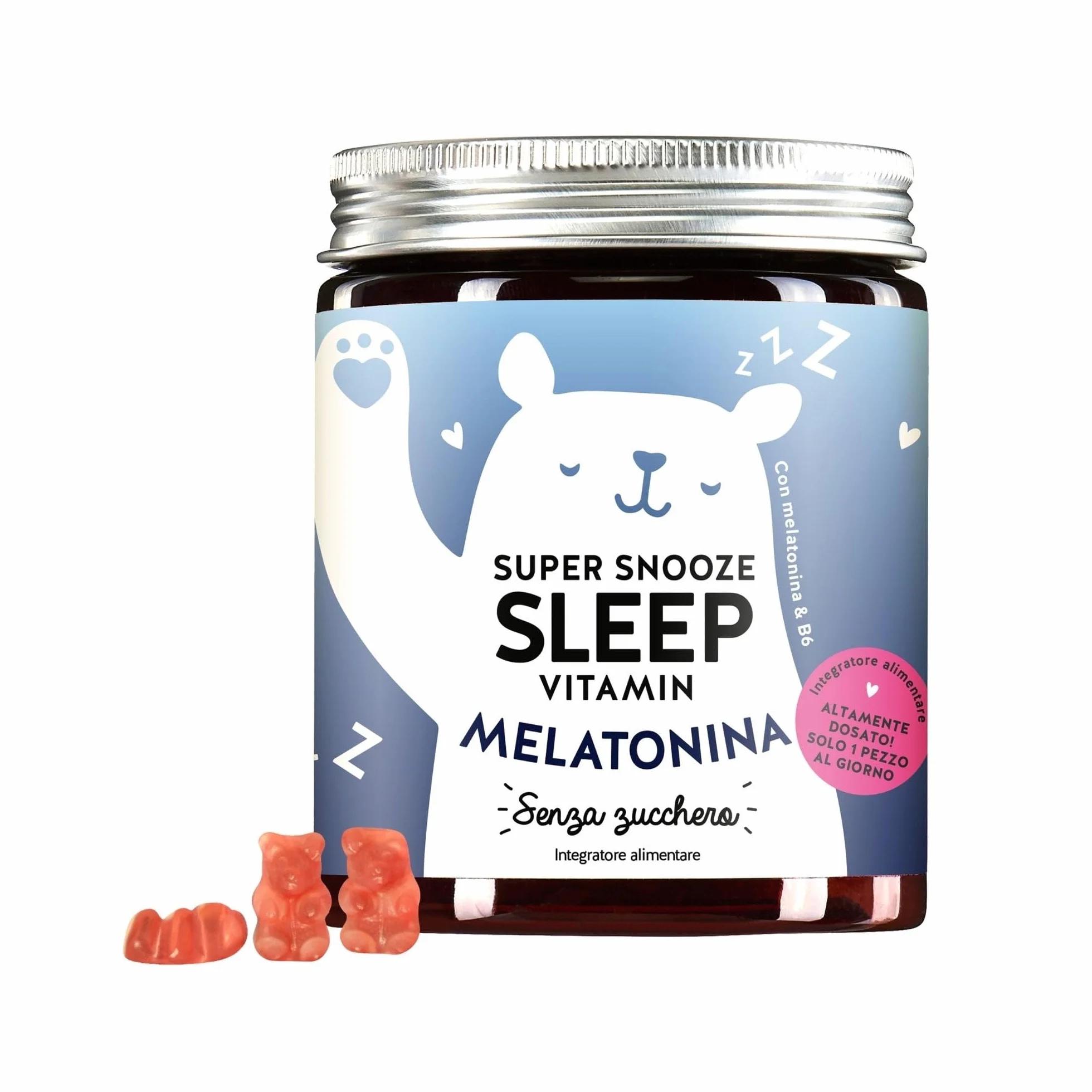 Bears with Benefits Sleep Integratore Alimentare Vitamina B6 Passiflora Melatonina 45 Caramelle Gommose