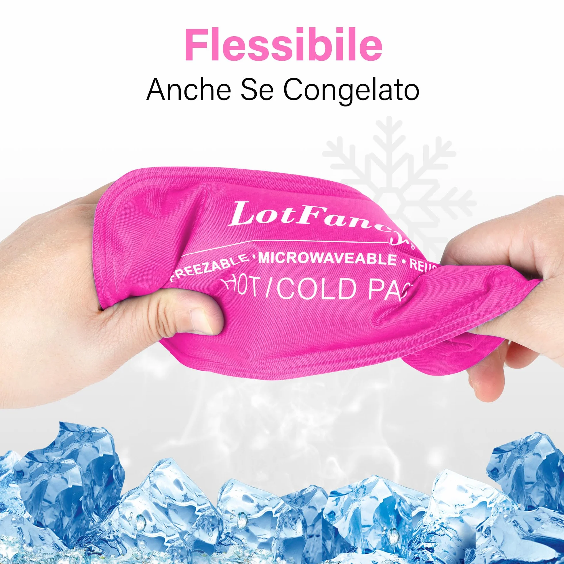 LotFancy Compresse Rinfrescanti per Denti del Giudizio, 4 Compresse Rinfrescanti per Raffreddamento per Mal di Denti, Mascella e Testa, Impacco di Ghiaccio Caldo e Freddo per Dolore Mandibolare (Rosa)