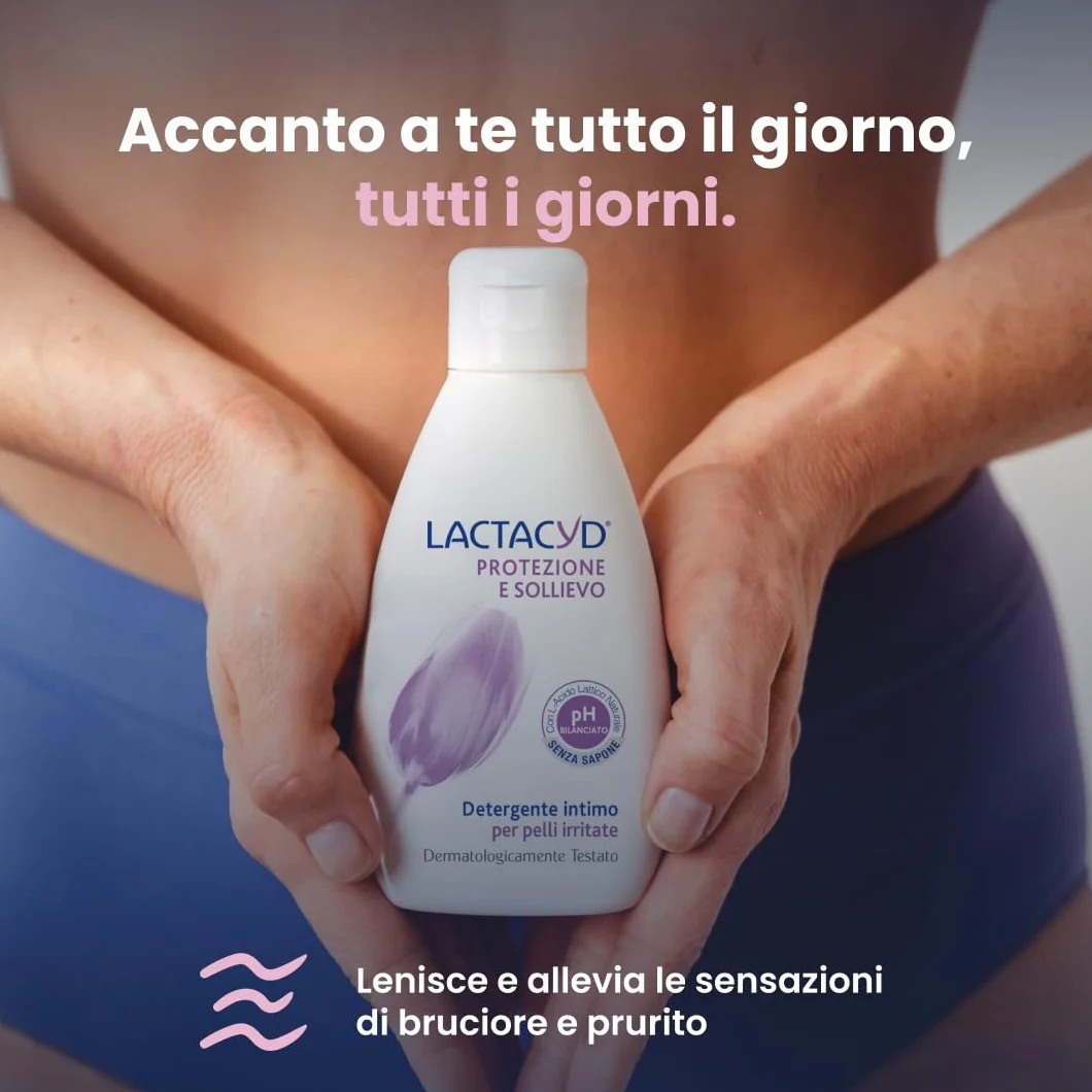 Lactacyd Protezione & Sollievo gel Detergente Intimo per Pelli Irritate 6x300 ml