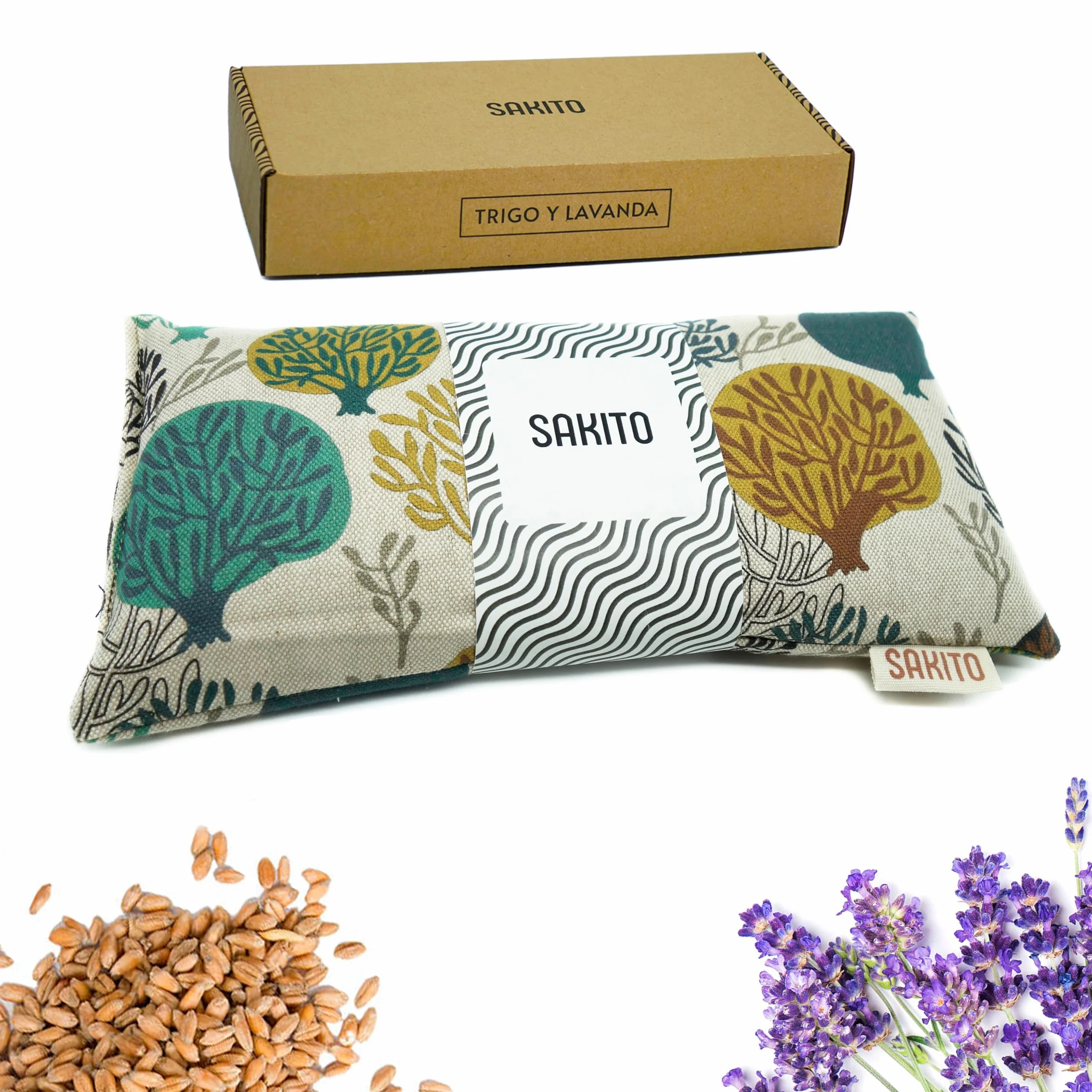 Cuscino Termico Microonde (25x12 cm) - Cuscino Riscaldabile Naturale per Dolori Mestruali - Utilizzo Caldo o Freddo - Elevata Ritenzione del Calore - Profumo di Lavanda - Scatola Inclusa