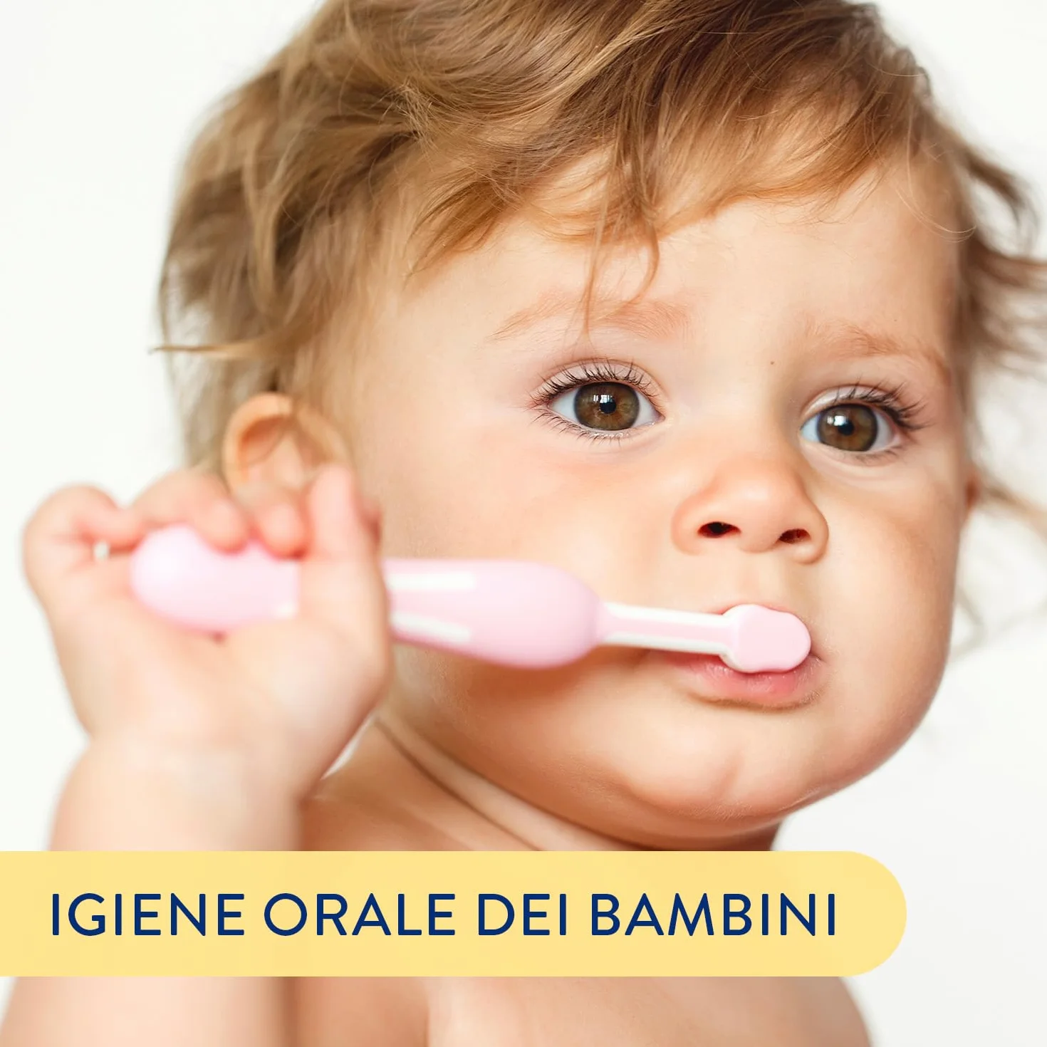 Babycoccole 1 SPAZZOLINO BABY per neonati e bambini 0-4 anni. Setole super morbide delicate su gengive e dentini. Delicato massaggio gengivale. Utile per lo sviluppo dei primi denti. Azzurro o Rosa