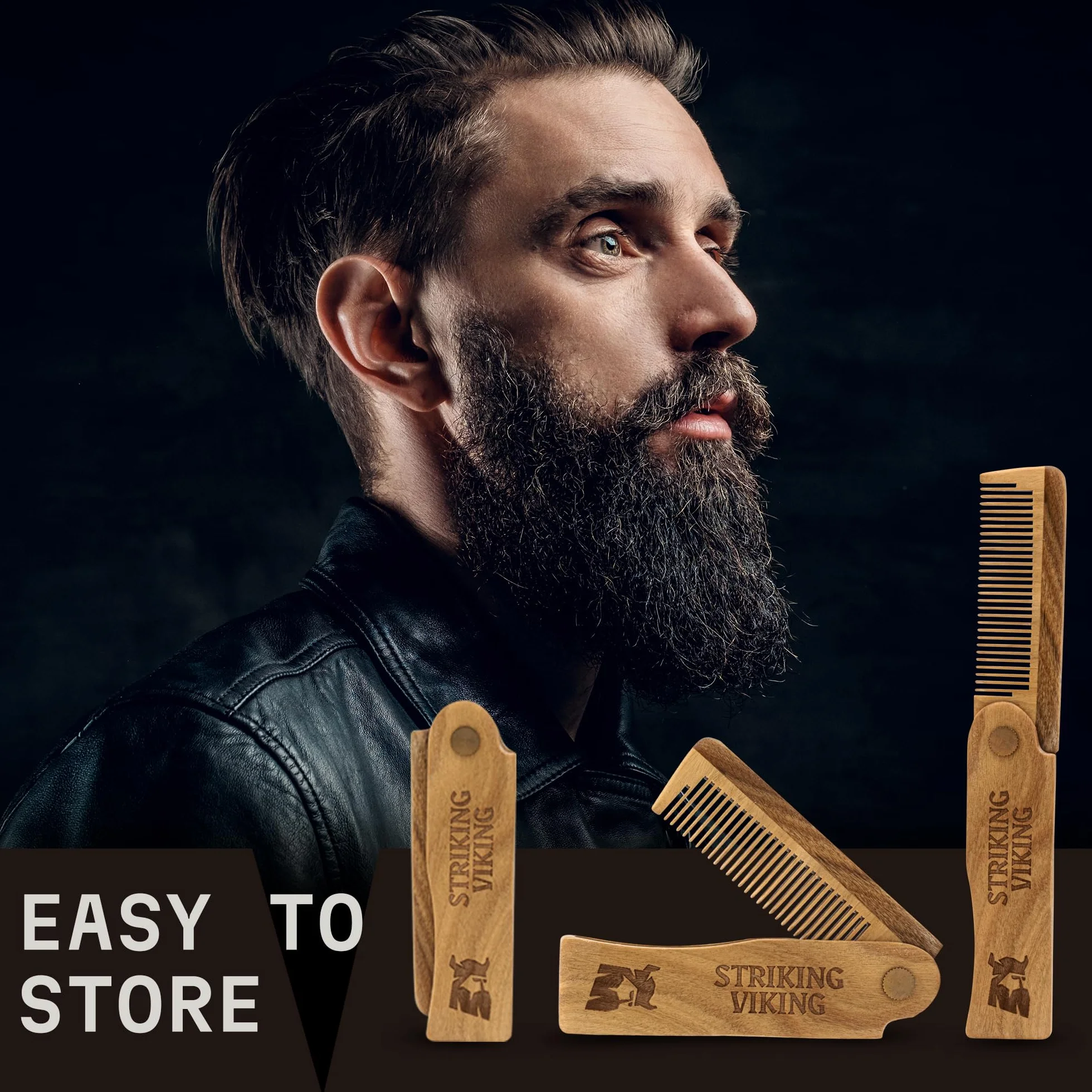 Striking Viking Legno Barba Comb & Case