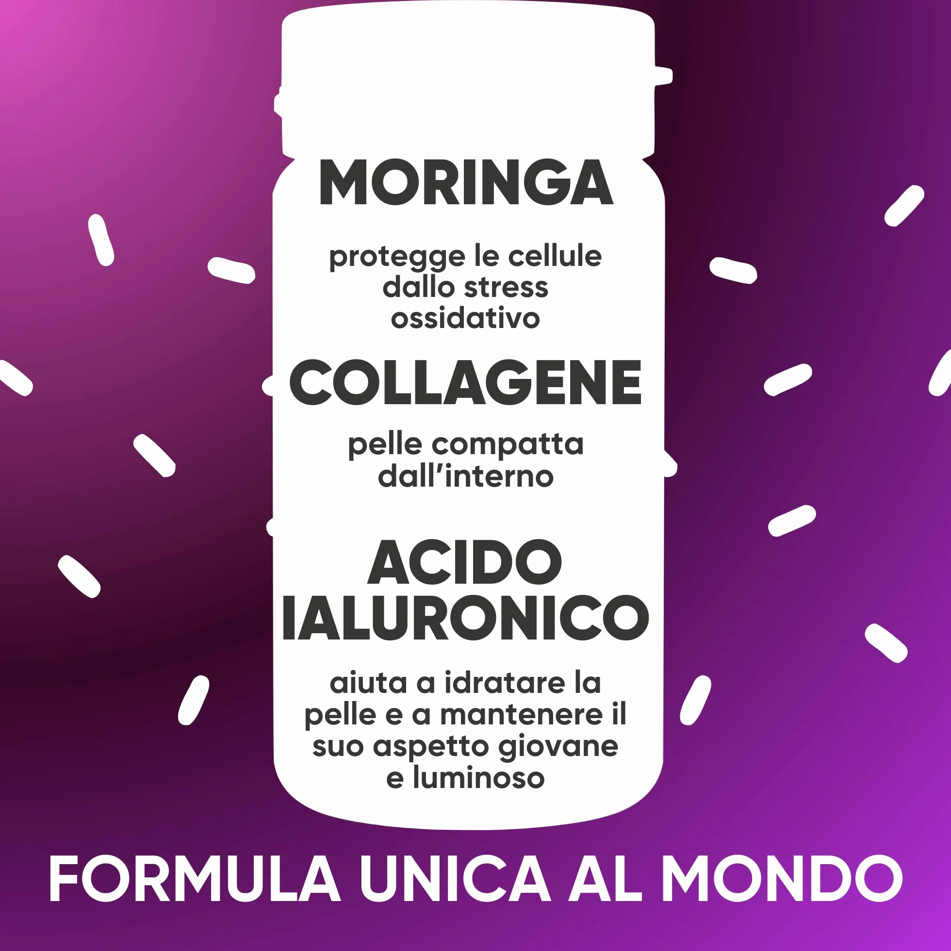 Collagene Marino Idrolizzato con Moringa BIO Integratore Pelle e Articolazioni 60 Capsule RedMoringa