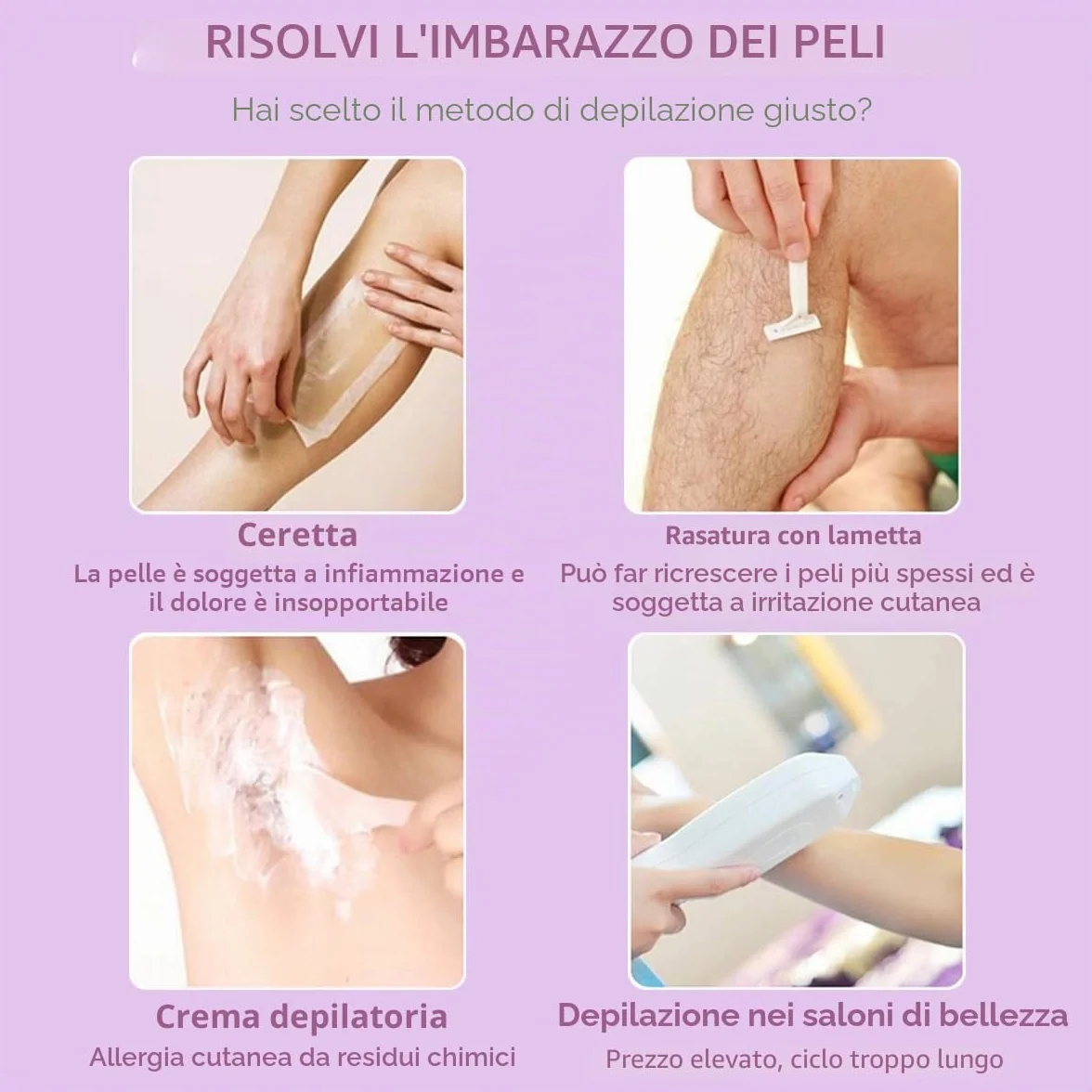 Rasoio Elettrico Donna, 5 in 1 Epilatore Viso Elettrico, Rasoio Parti Intime Donna, indolore Depilatore Elettrico Portatile per Corpo, Le Ascelle,La Linea Del Bikini,Le Sopracciglia e Il Peli Naso