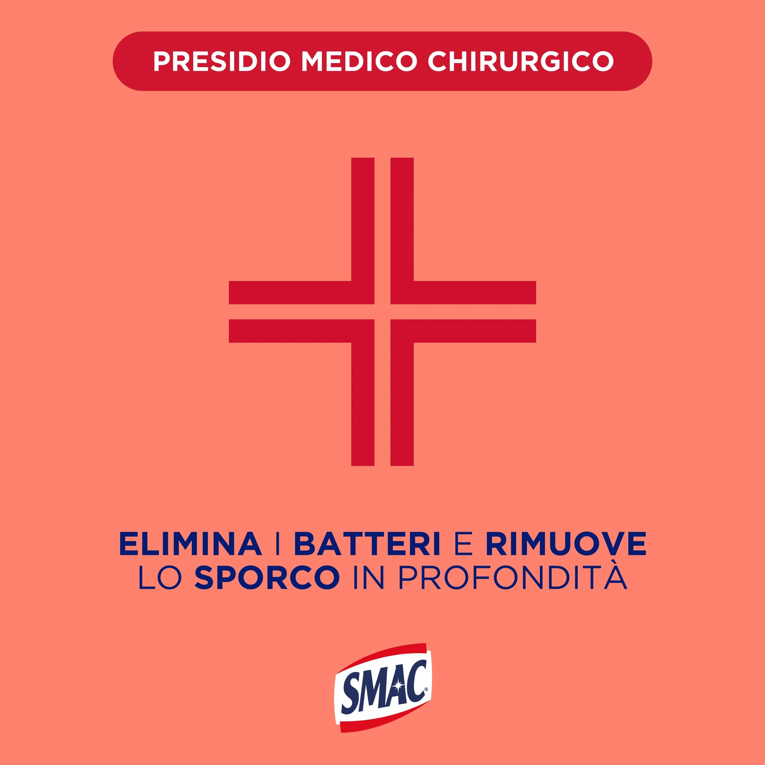 Smac Sgrassatore Disinfettante Spray Multisuperficie 650 ml x 12 Pezzi