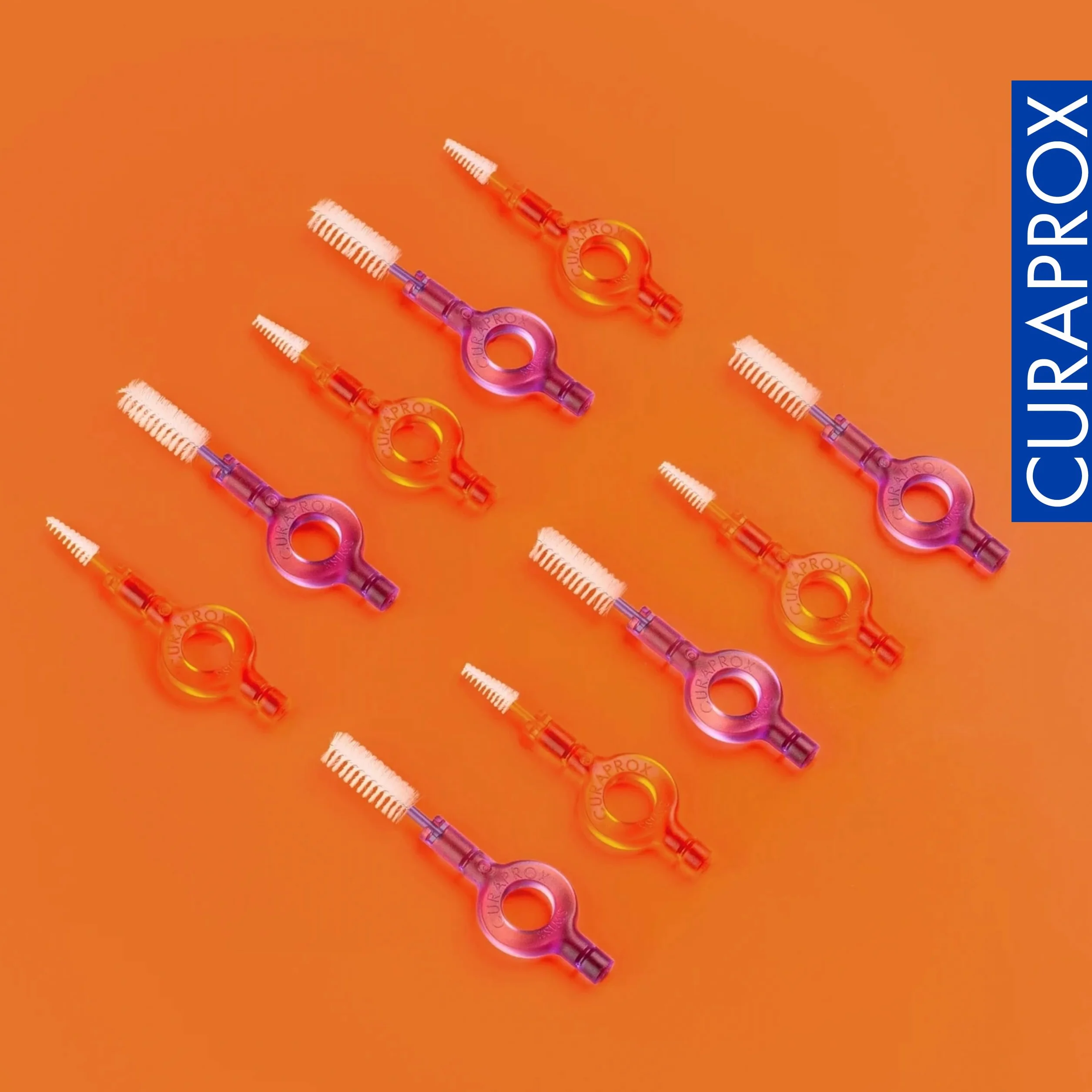 Curaprox Spazzolino interdentale Refill Ortho-Size 14 4-Pack Arancione