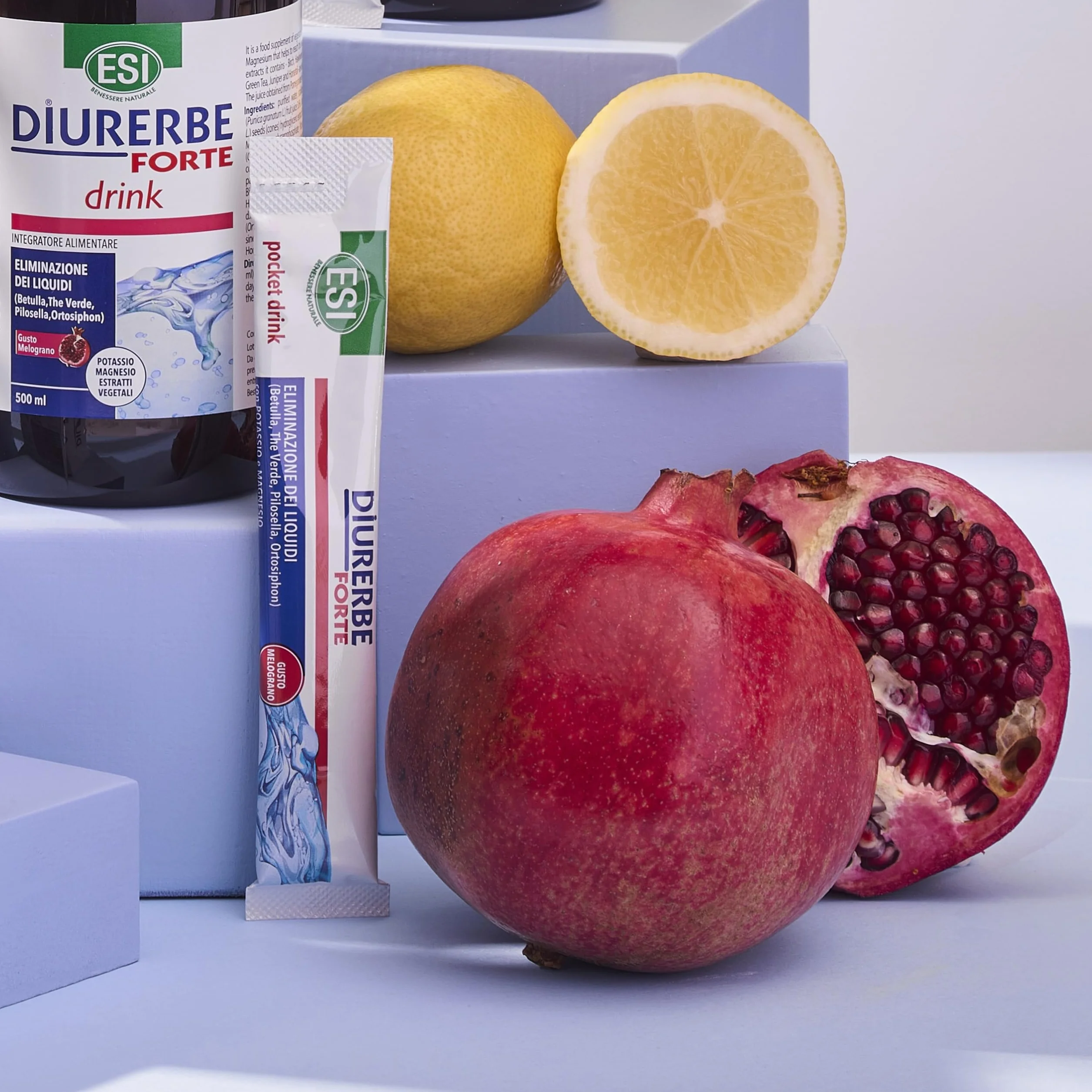 ESI Diurerbe Forte Integratore Alimentare Melograno Senza Glutine Vegano 24 Pocket Drink