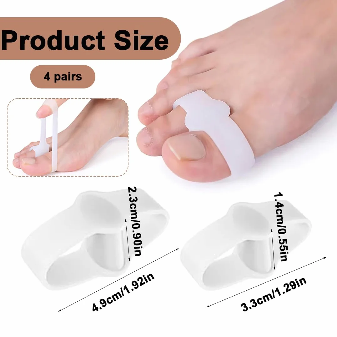 Protezioni per alluce valgo correttive dita a martello unisex bianco pelle