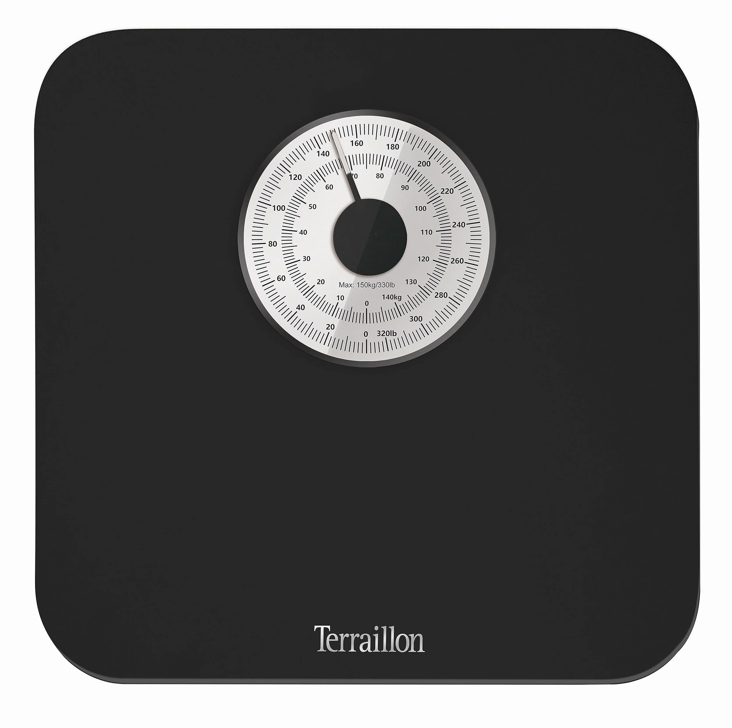 Terraillon - Bilancia pesapersone meccanica - Grande quadrante - Capacità 150 Kg - Modello "Nautic Nero"