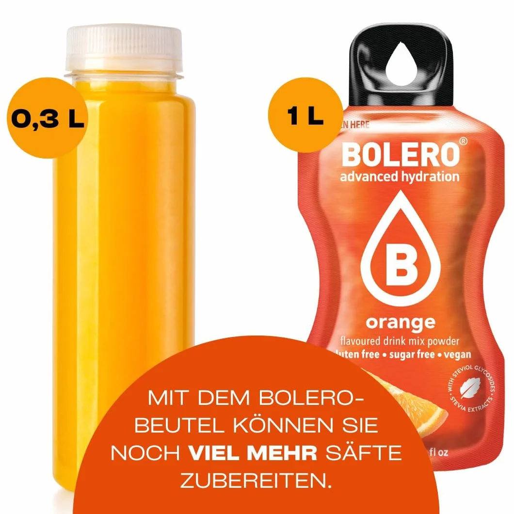 Bolero BEST OF MIX 24x3g Saftpulver ohne Zucker gesüßt mit Stevia Vitamin C glutenfrei veganfreundlich