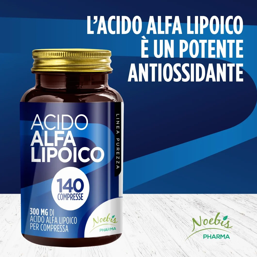 Acido Alfa Lipoico Noebis Pharma 300 mg 140 Compresse Supporto Antiossidante Metabolismo Energetico