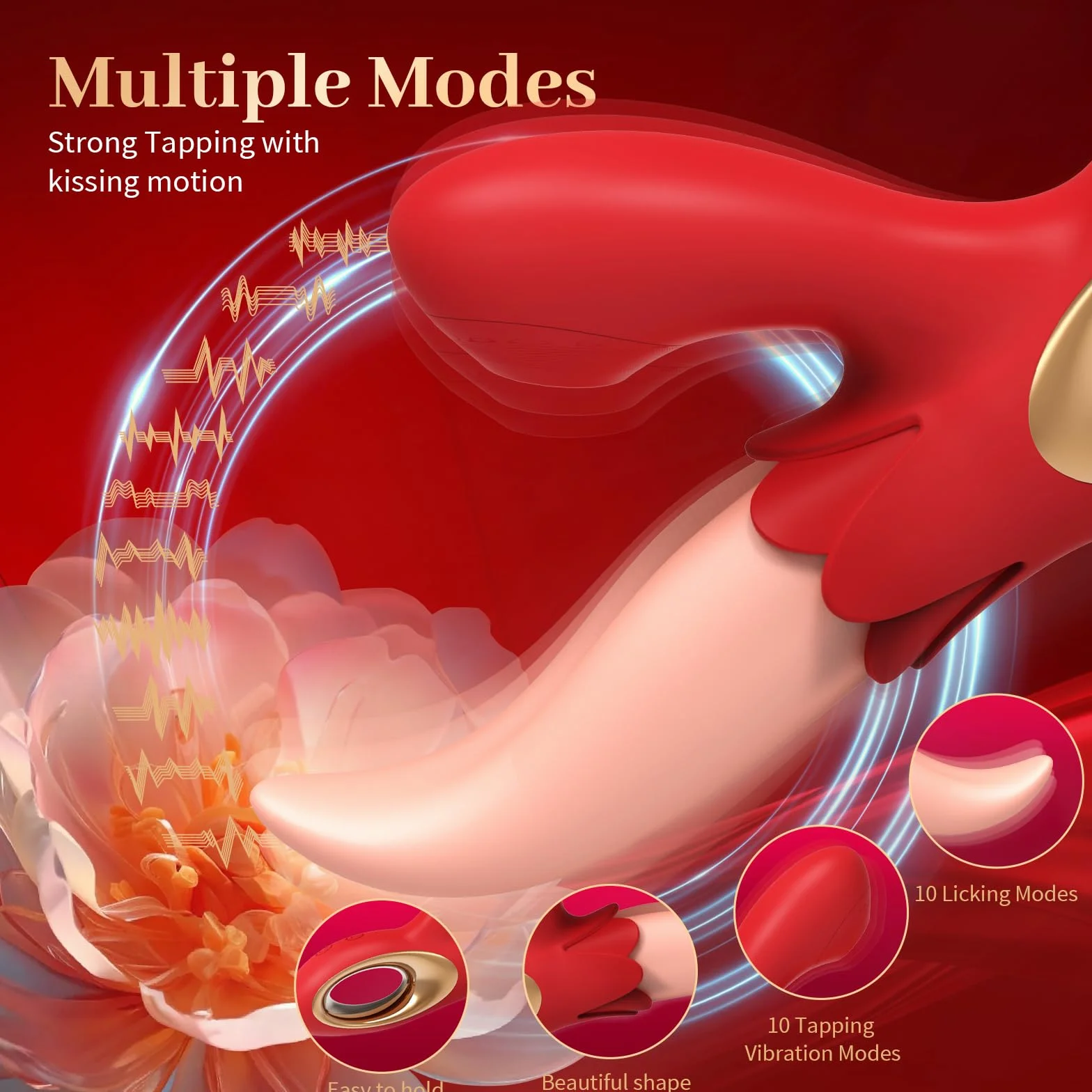 Leccatura Vibratoreper Donna Sex Toys, wuludina Vibratori Rabbit Stimolatore clitorideo e Punto G con 10Modalità di Leccata e Vibratore a 10 Modalità Giocattoli e per Adulti per il Piacere di Coppia