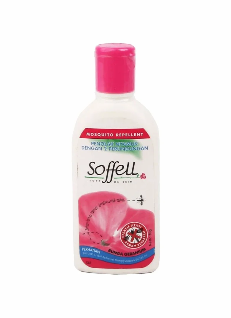 Soffell Mosquito Repellent Lotion Protects Flora Scent 70 Ml. Thailand Product by Soffell