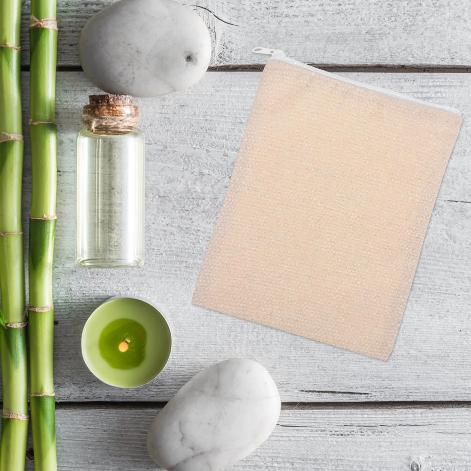 SHERCHPRY Borsa in Cotone Bianco per Terapia Termica Portatile Coulisse, Sacchetto per Sale per Alleviare e Affaticamento, per Routine Benessere