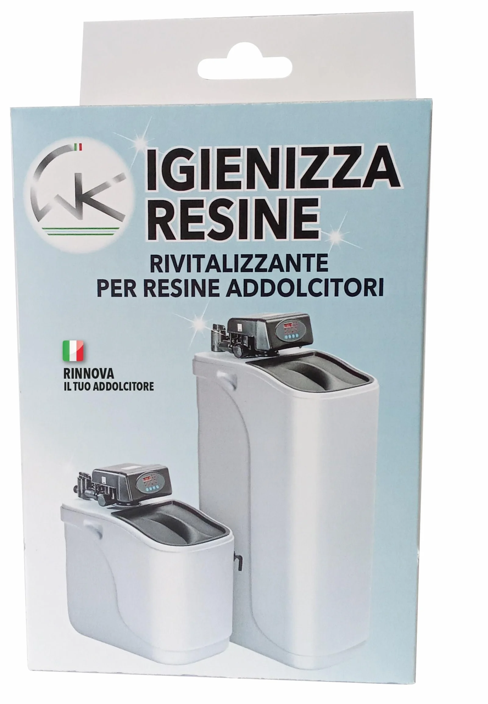 Igienizza Resine Addolcitore Detergente Decalcificante per Addolcitore 3x140g Made in Italy